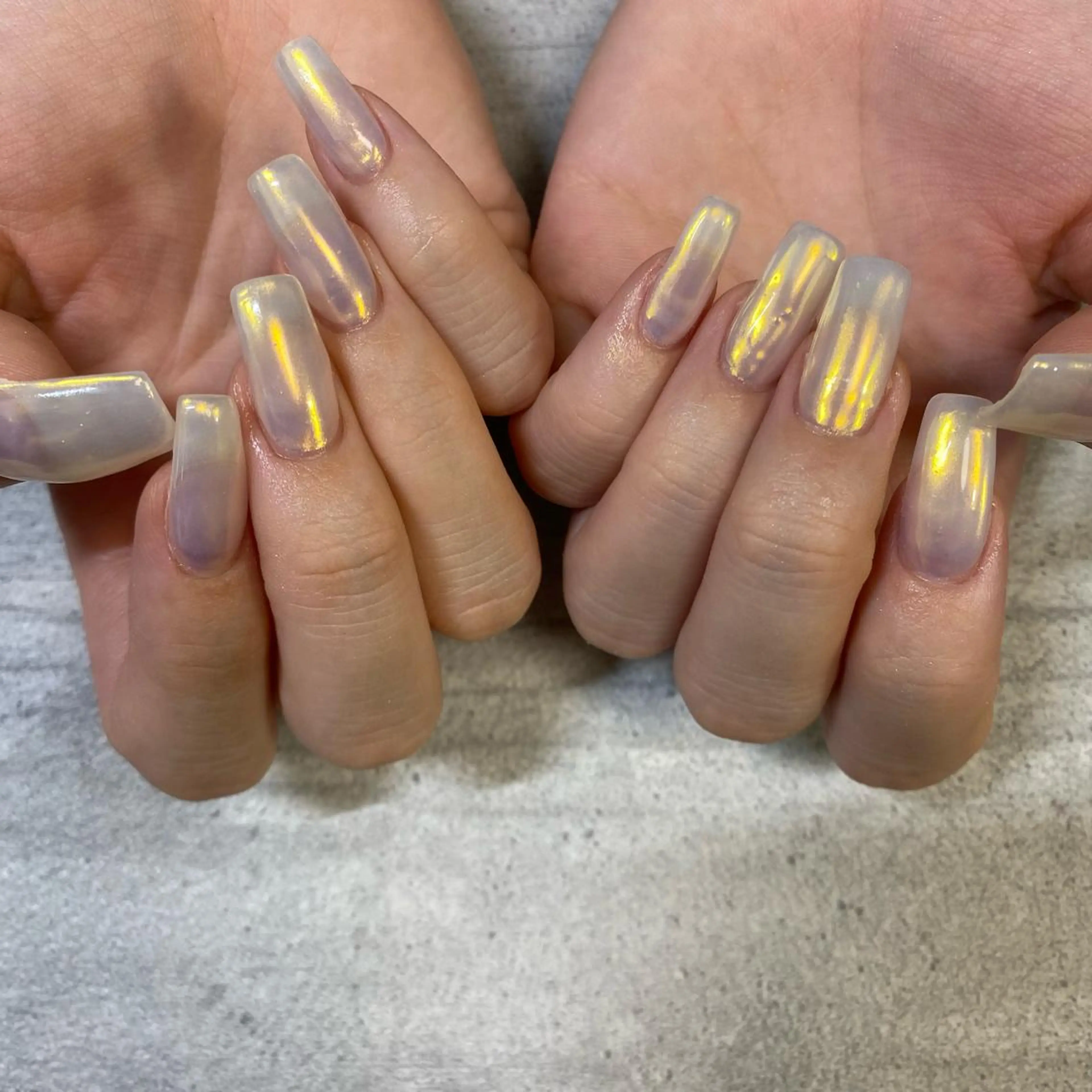 セミロング カラー パーマ ヘアアレンジ メンズ キッズ ネイル マツエク・マツパ アイブロウ オーロラネイル ミラーネイル 今福鶴見ネイル 8(ｴｲﾄ)のネイルデザイン