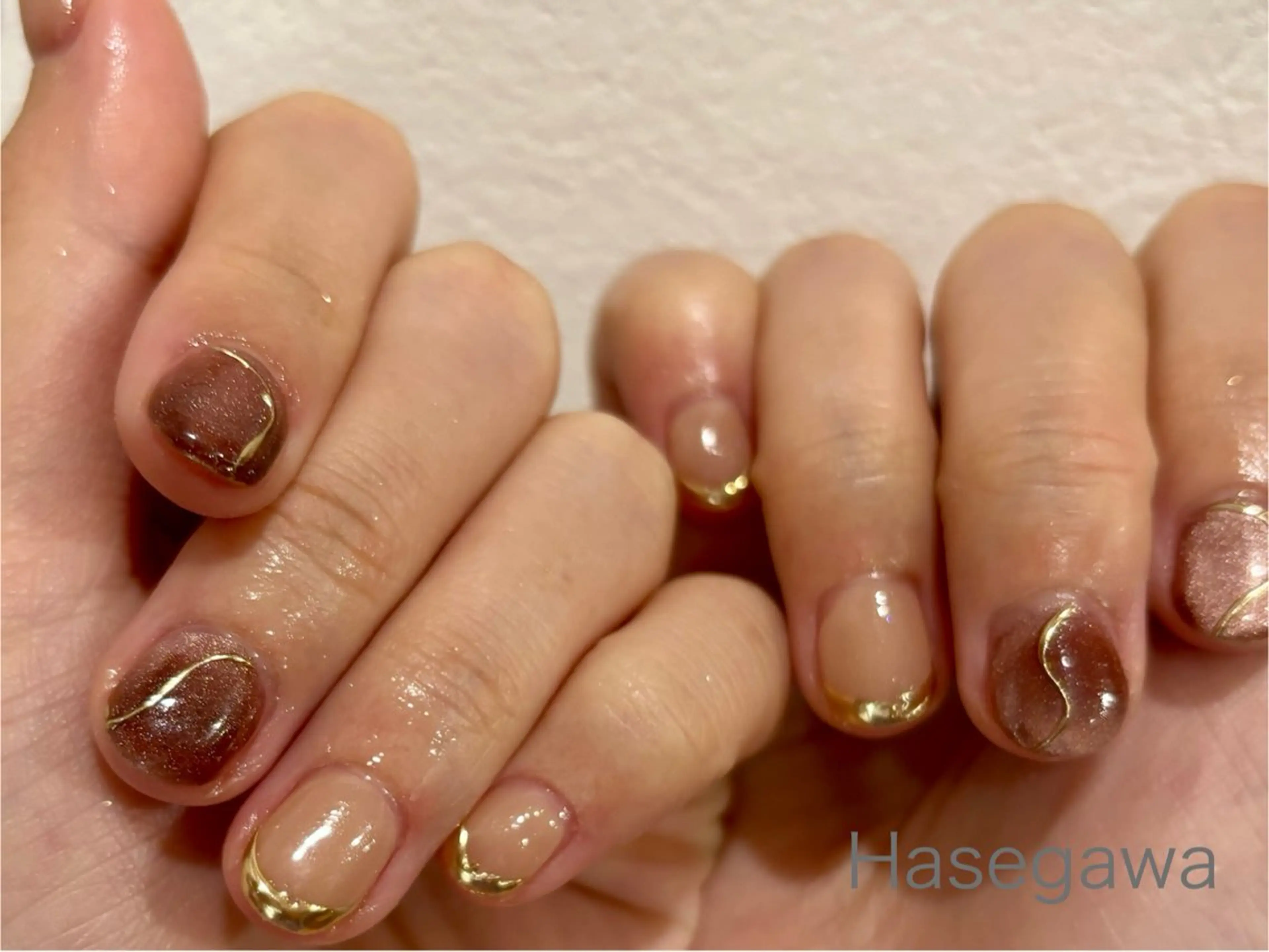 ネイル アートネイル マグネットネイル ミラーネイル ハンドネイル DROP 長谷川のネイルデザイン