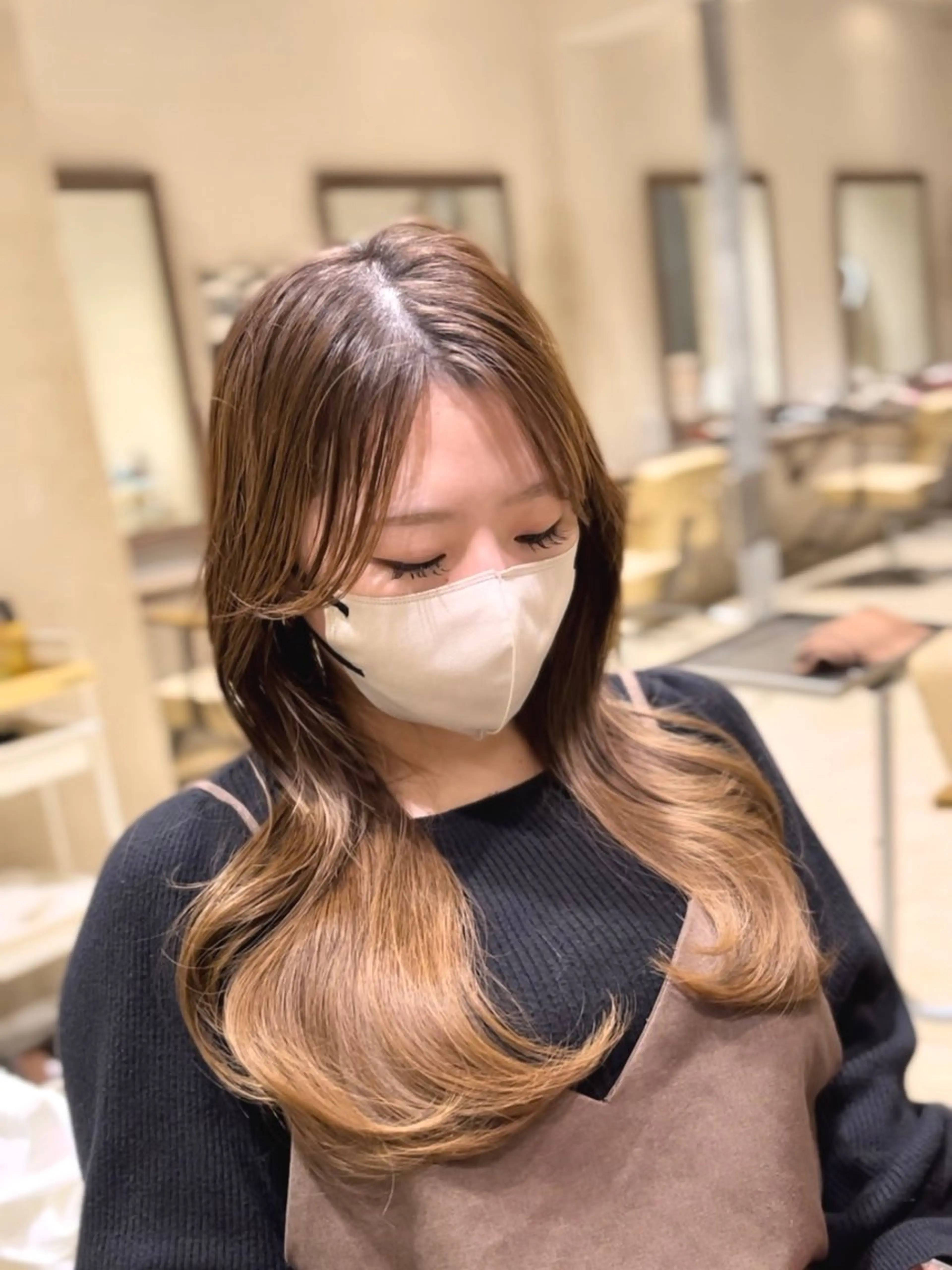 ロング カラー カット 高槻No.1🇰🇷 韓国ヘア　橋口陽太のヘアスタイル