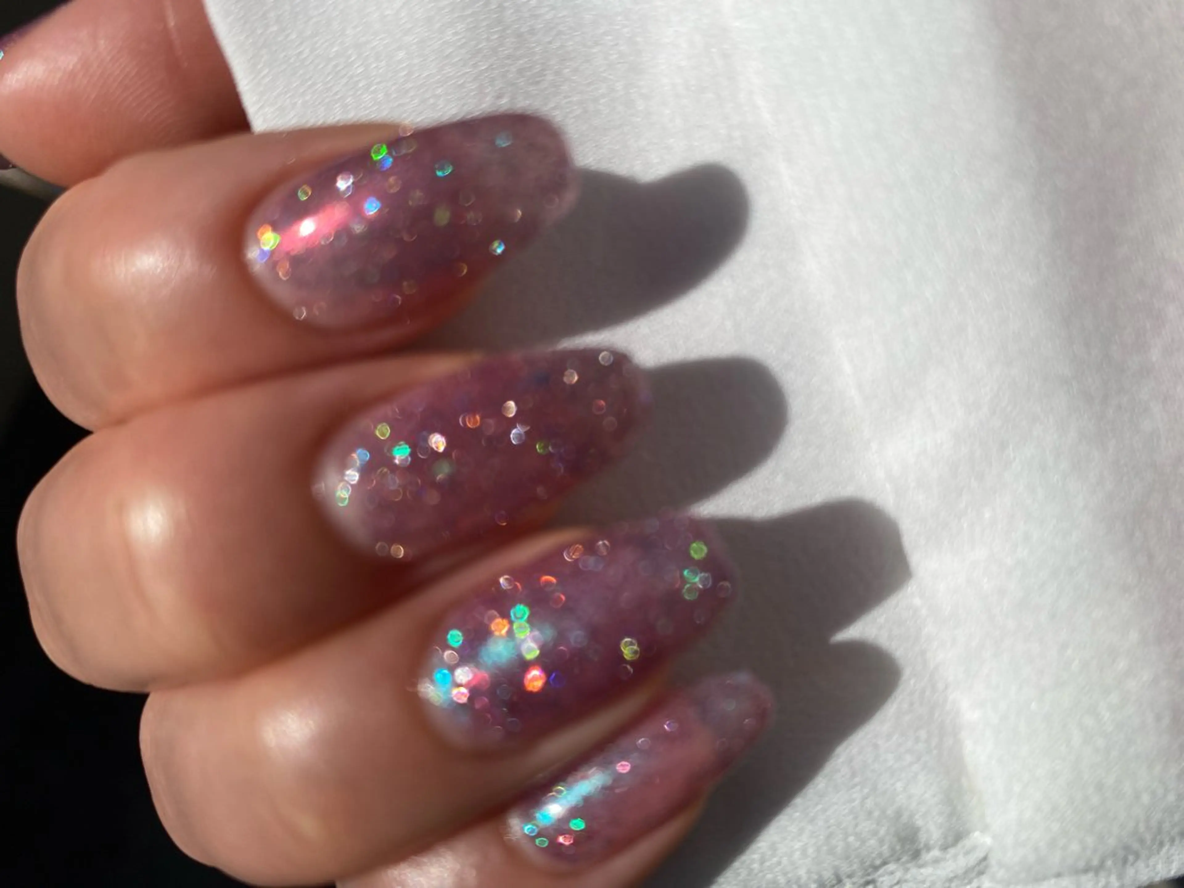 ネイル フラッシュネイル ラメ(グリッター) ワンカラーネイル Lala Nail 足立区入谷のネイルデザイン