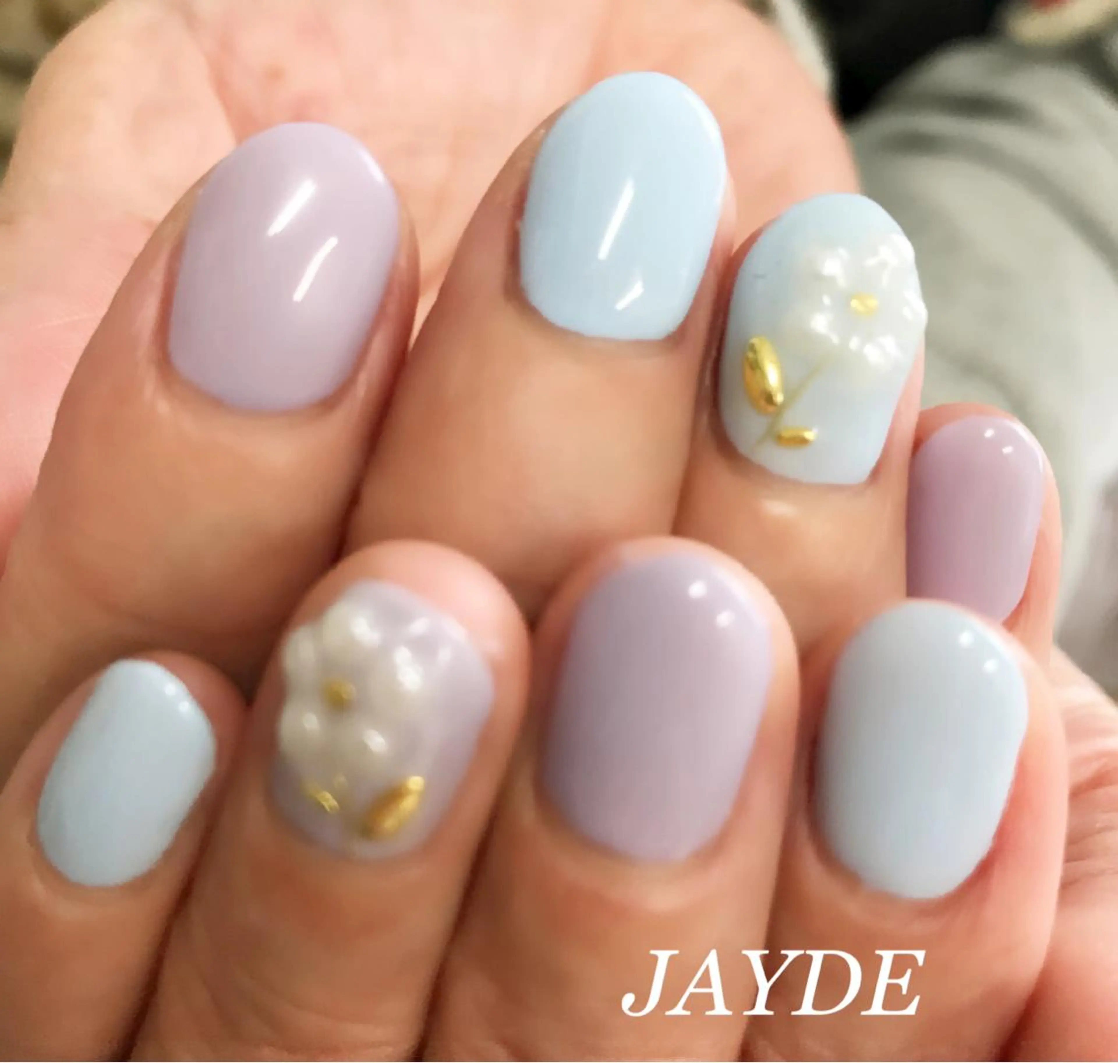 ネイル フラワーネイル 春ネイル JAYDE ジェイドのマツエク・マツパデザイン