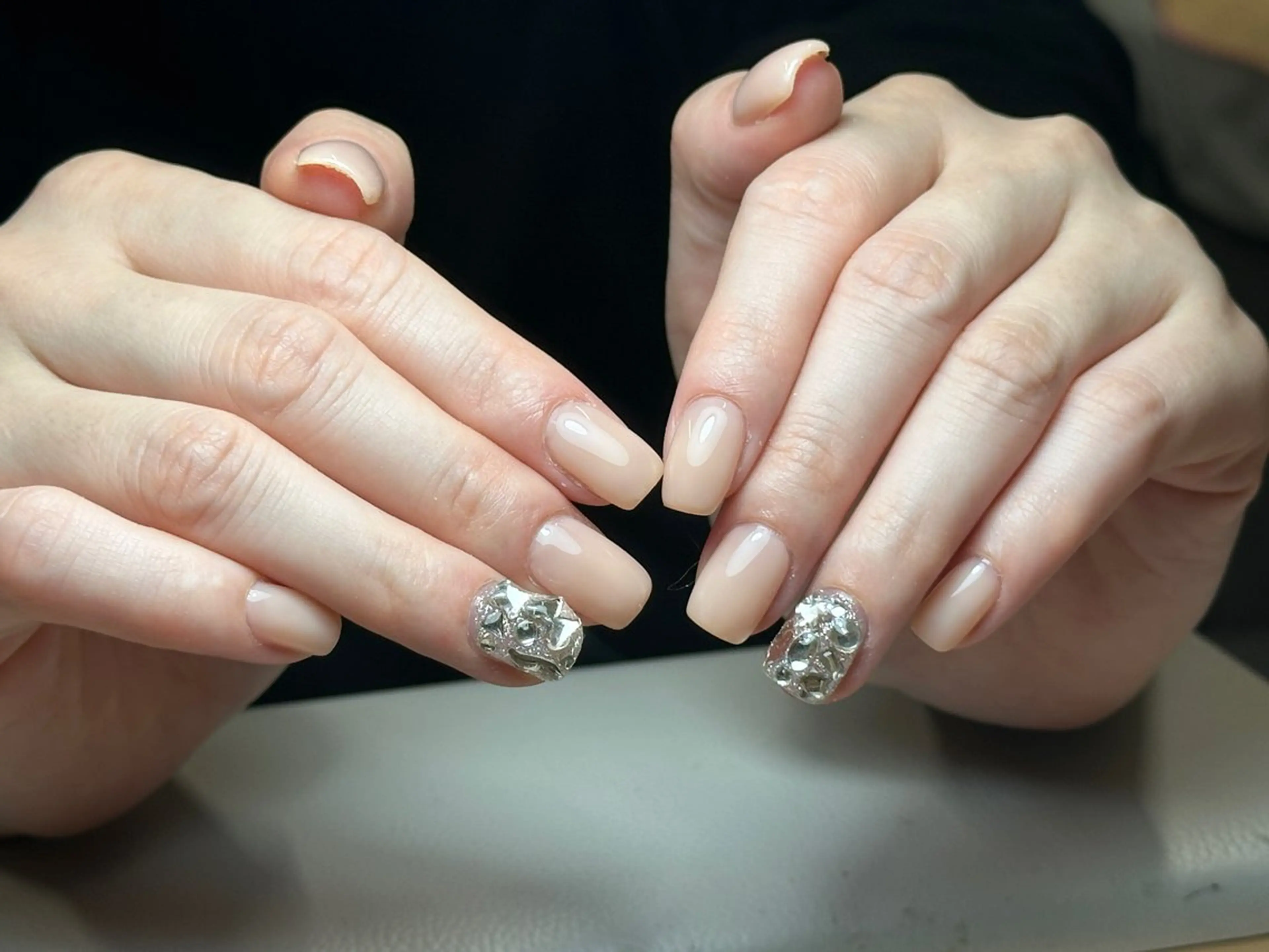 ネイル アートネイル 韓国ネイル 持ち込み ニュアンスネイル ワンカラーネイル イブ ネイリのネイルデザイン