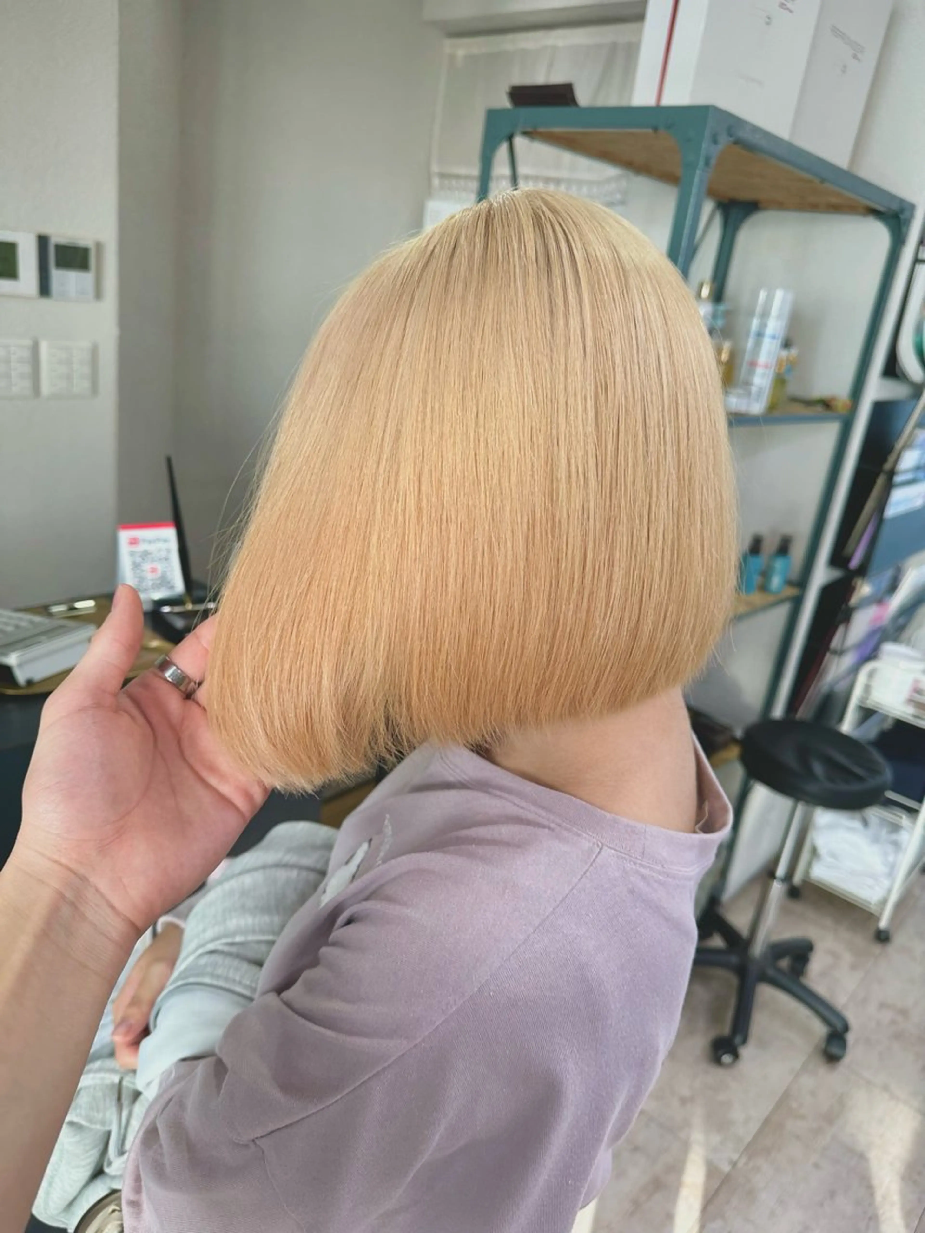 ミディアム カラー カット ヘアカラー トリートメント 🦄ハイトーンカラー 🦄まるおしょうのヘアスタイル