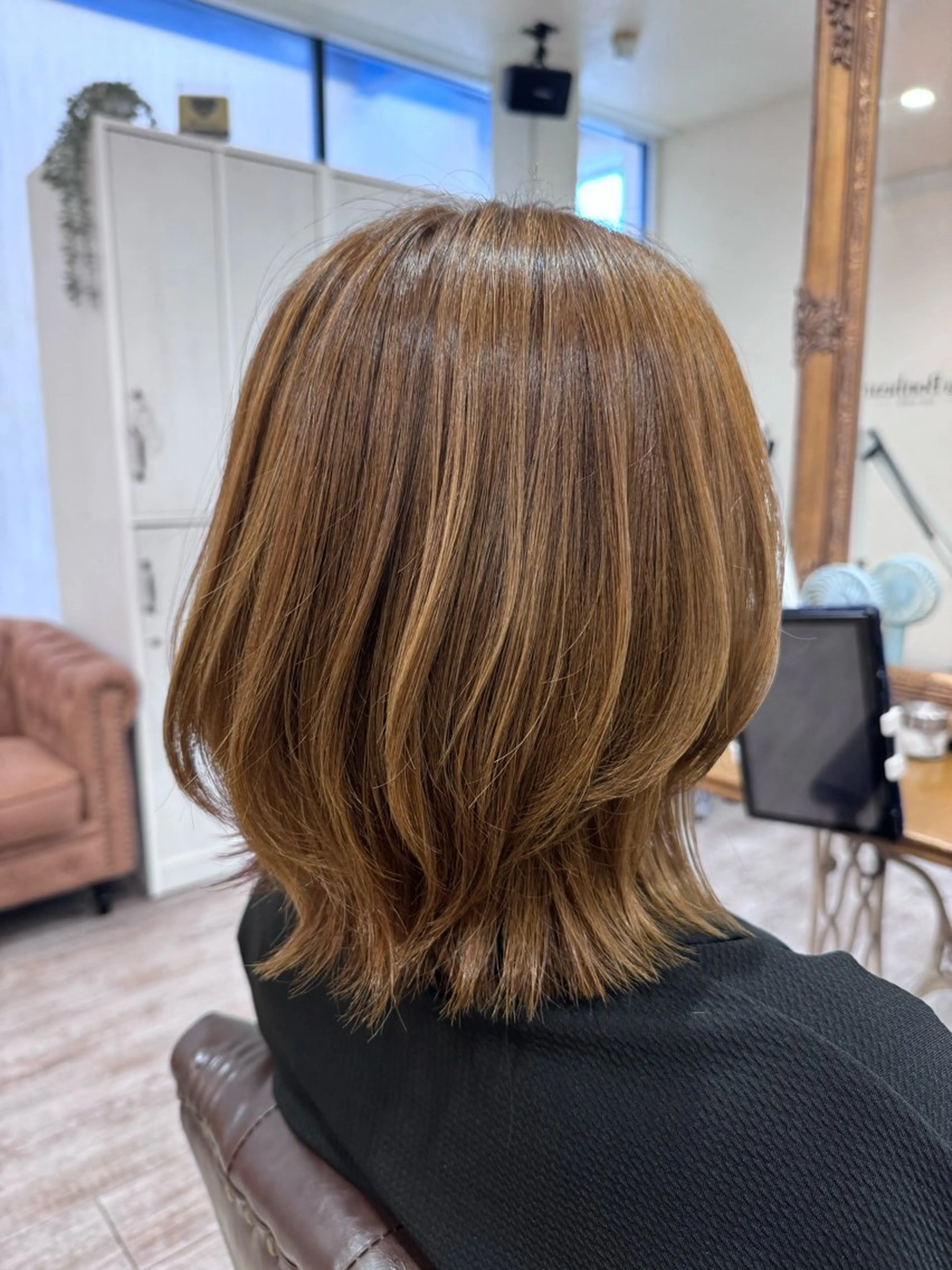 ミディアム カラー ヘアアレンジ ミディアムレイヤー 髪質改善 レイヤーカット カット ヘアカラー トリートメント 新越谷noble店長 松本拓也▶◀*.のヘアスタイル