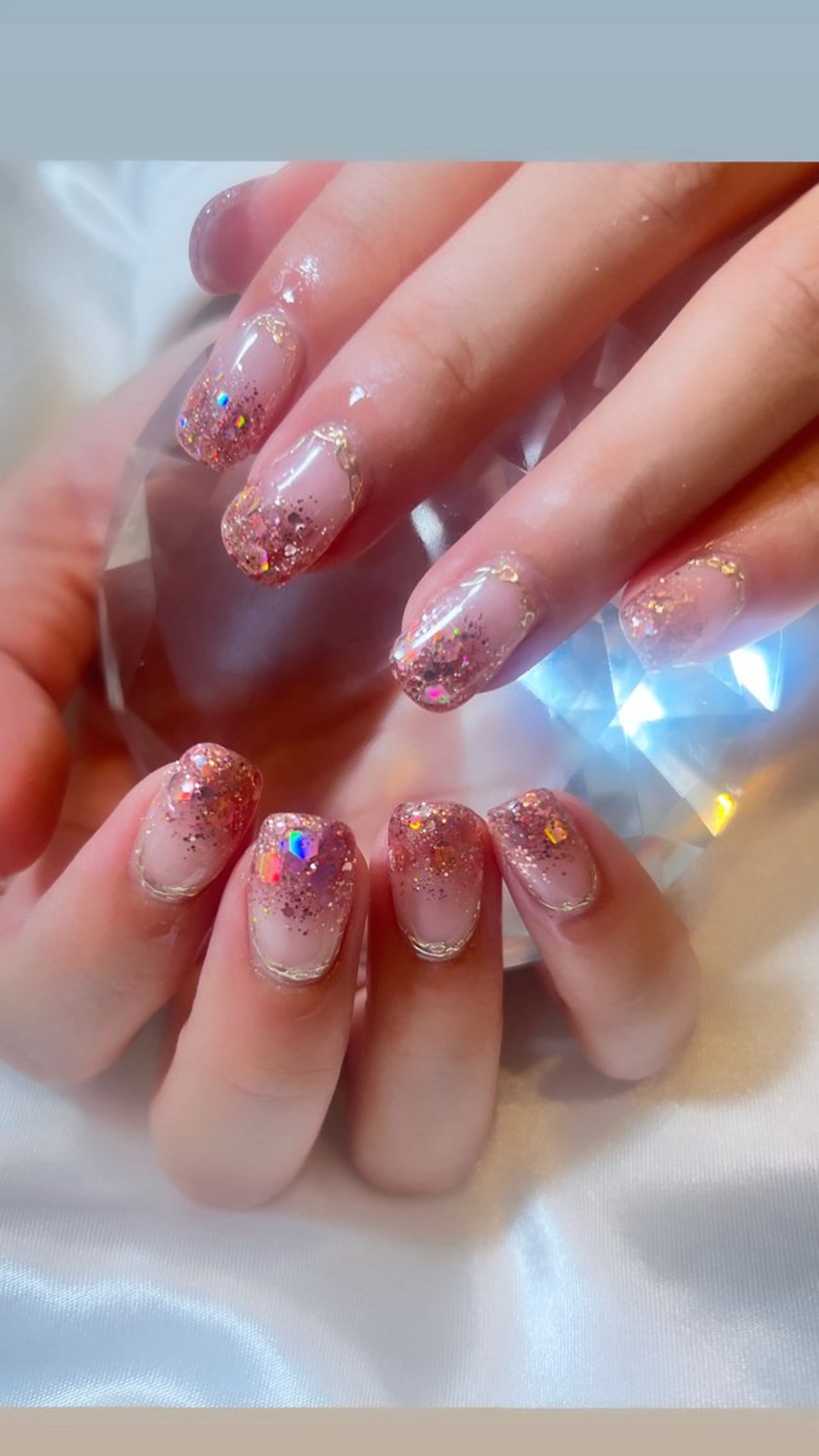 ネイル ラメ(グリッター) ラメグラデーション 88-nail. MAKIのネイルデザイン
