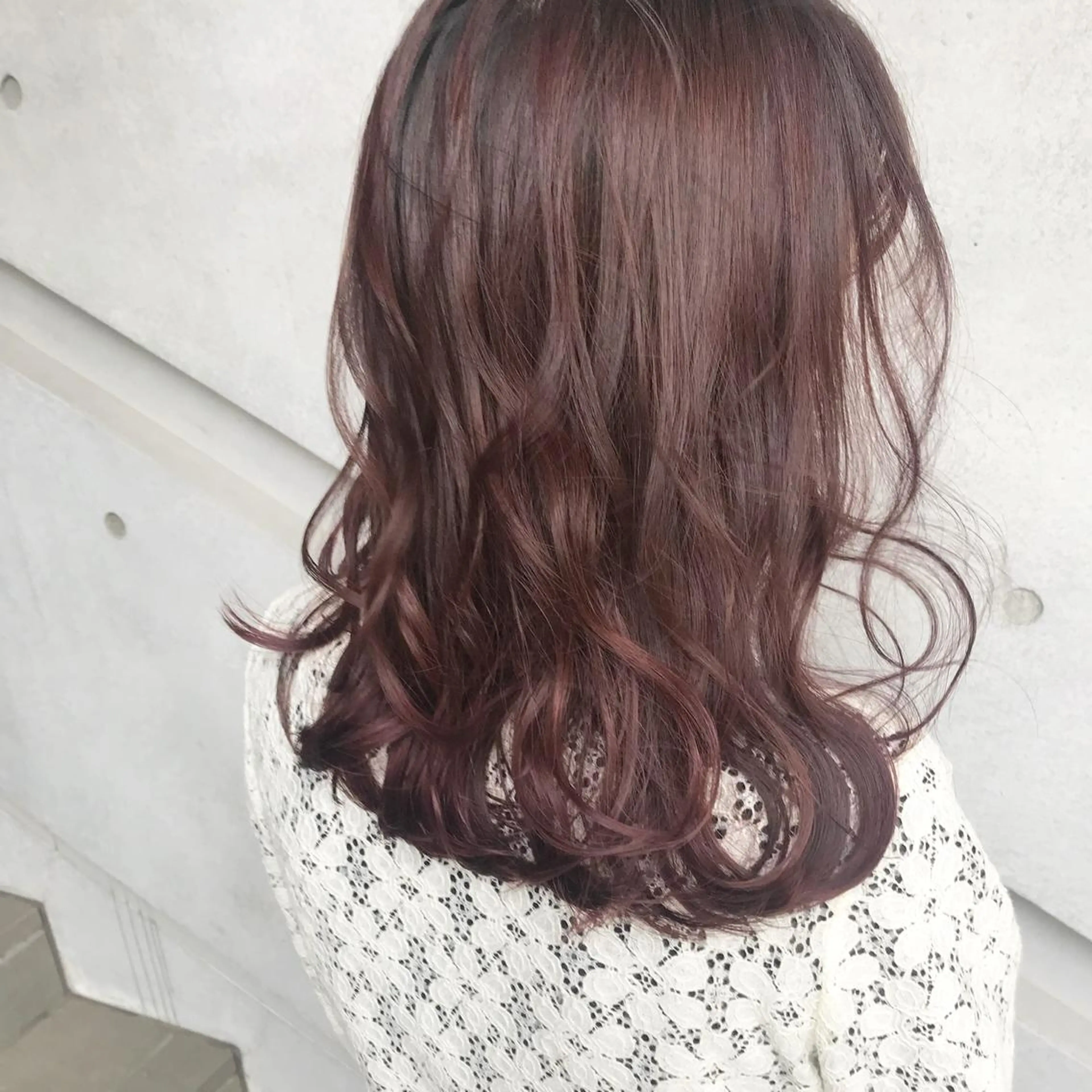 セミロング カラー ヘアアレンジ Aloa透明感ヘア ♡kanami♡のヘアスタイル
