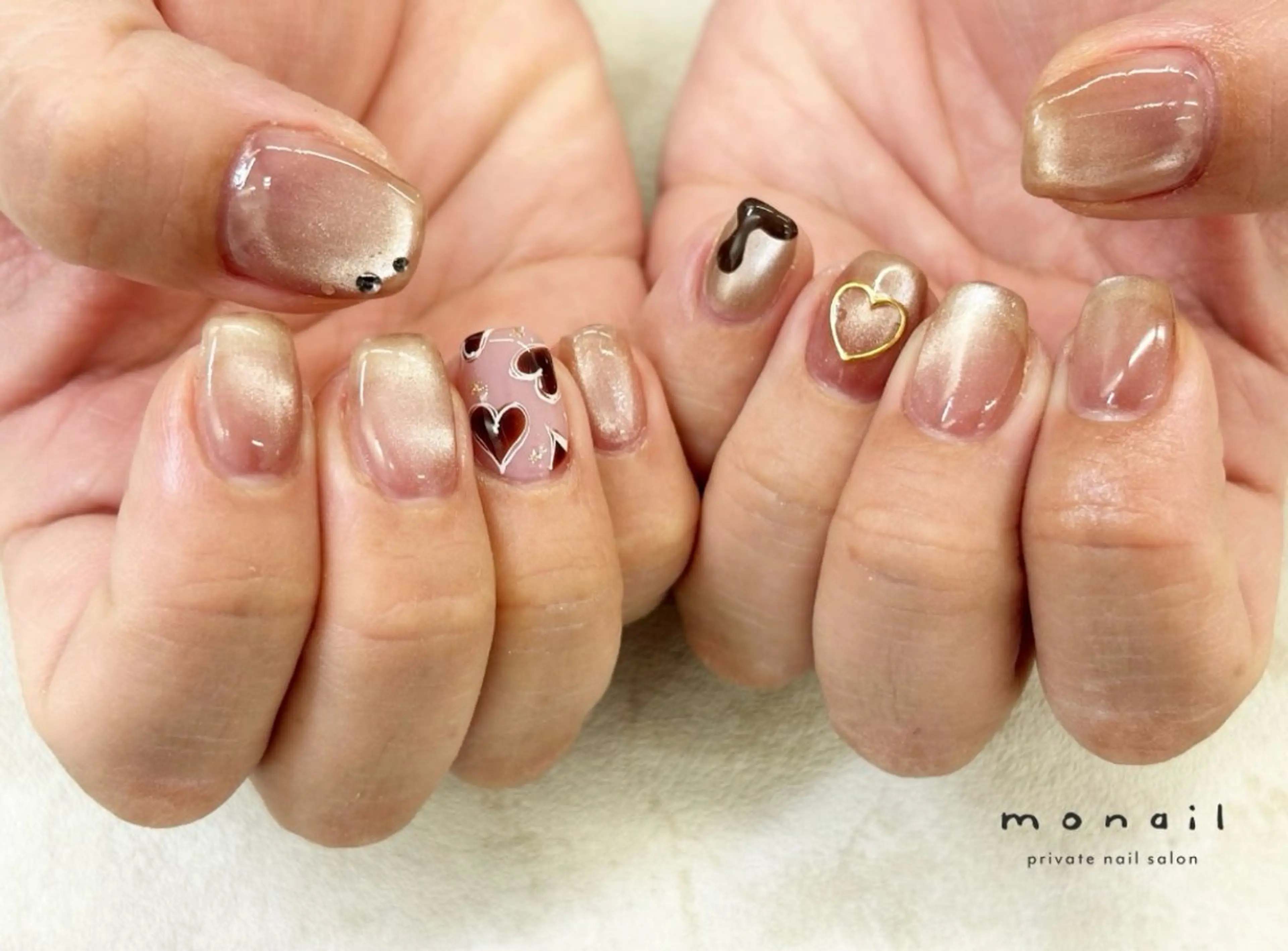 ネイル マグネットネイル ハンドネイル private nail monail所属・nail salon monailのネイルデザイン
