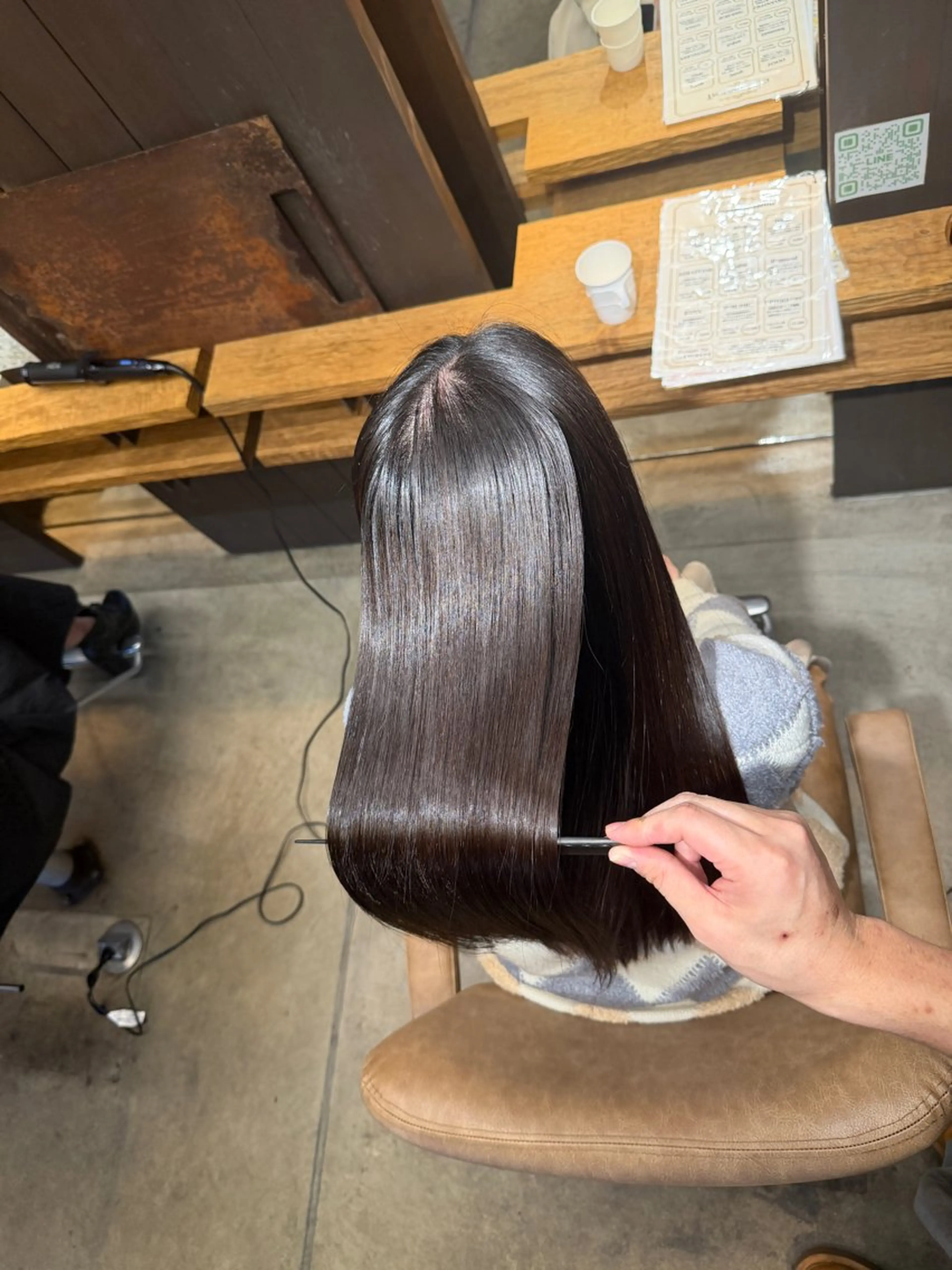セミロング 縮毛矯正 トリートメント 美髪縮毛矯正/ 髪質改善/愛敬響のヘアスタイル