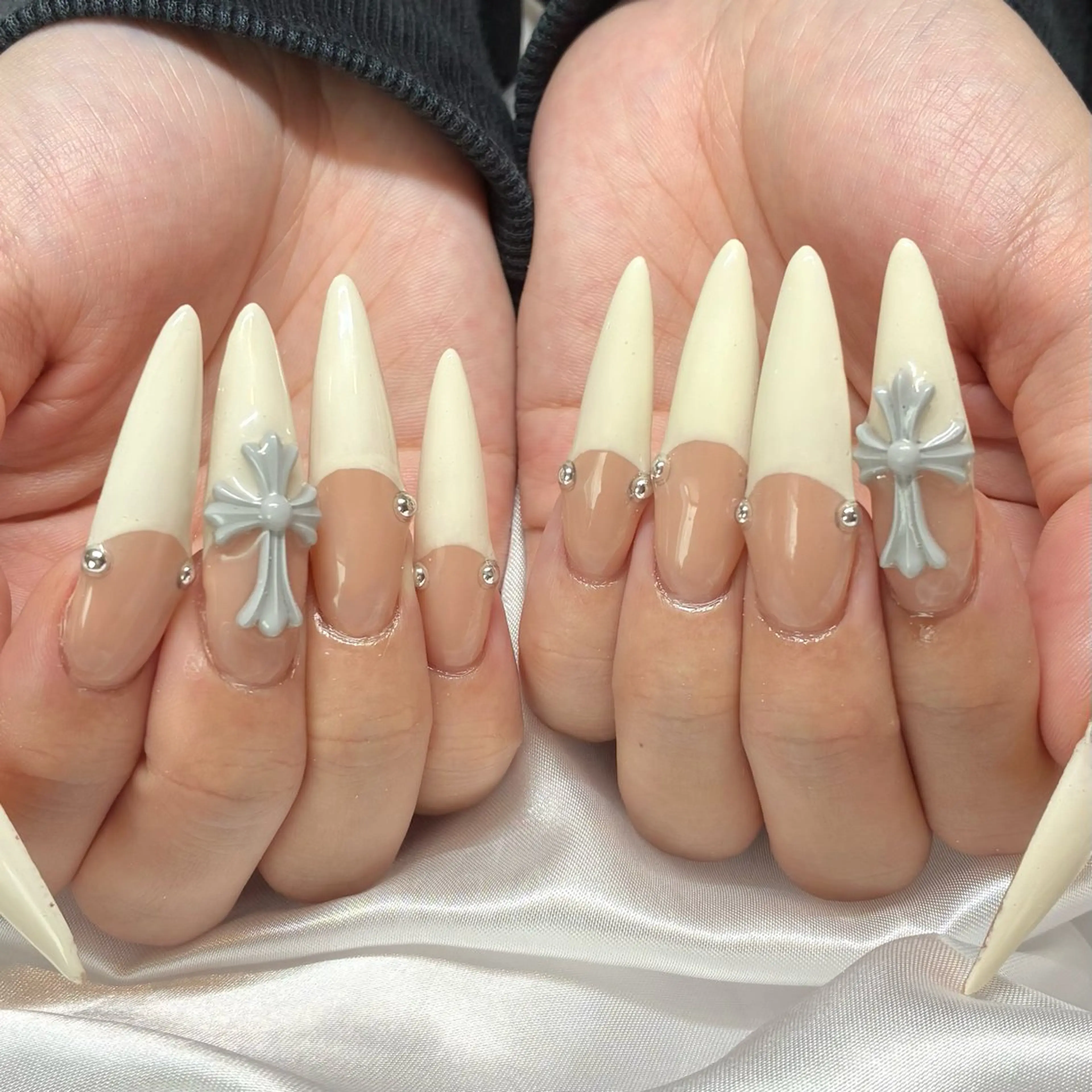 ネイル 長さ出し ロングネイル ハンドネイル Nail ヌシん家 AKANEのネイルデザイン