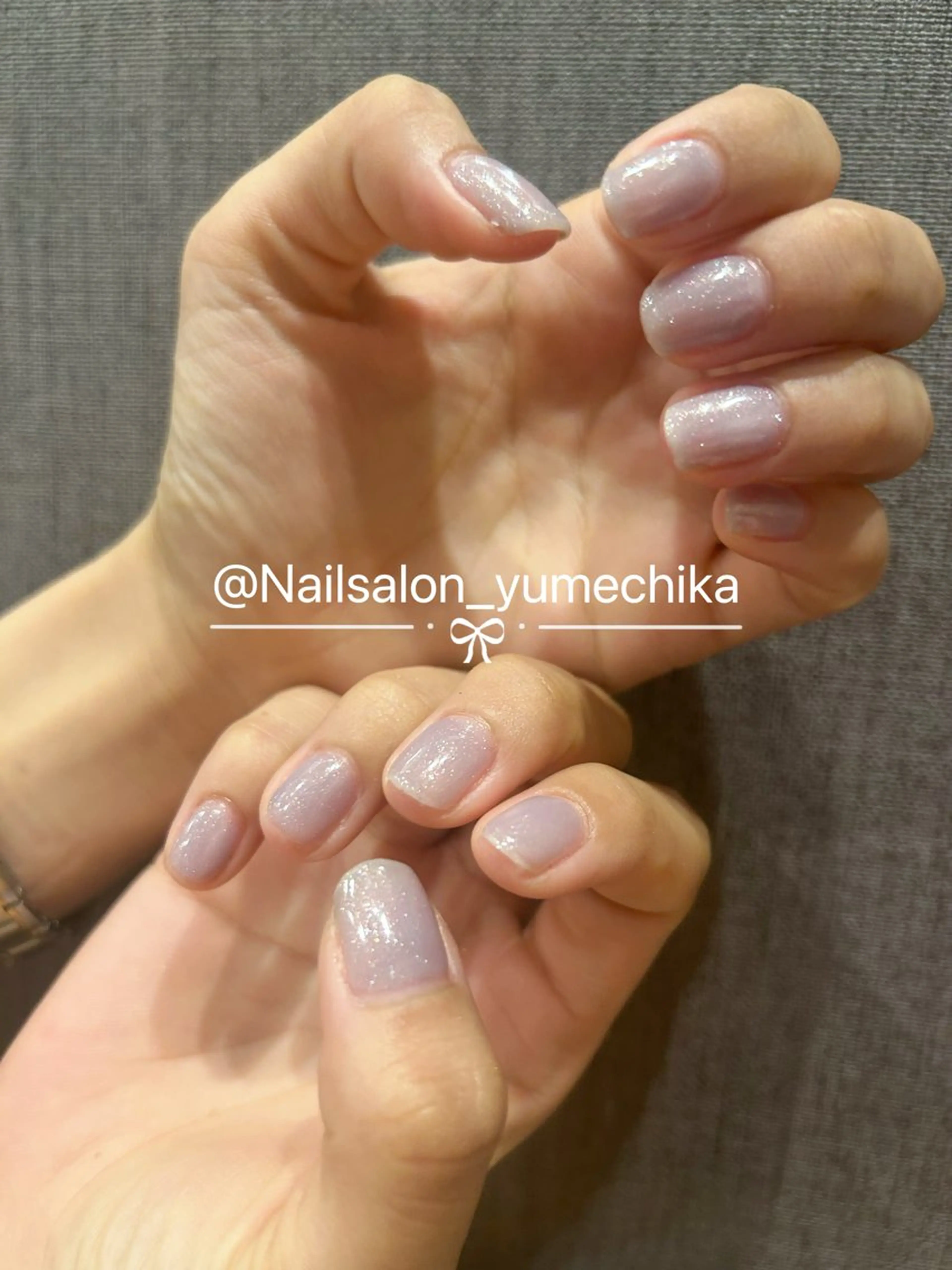 ネイル ブルー ラメ(グリッター) ワンカラーネイル ハンドネイル フットネイル Nail salon Yumechikaのネイルデザイン