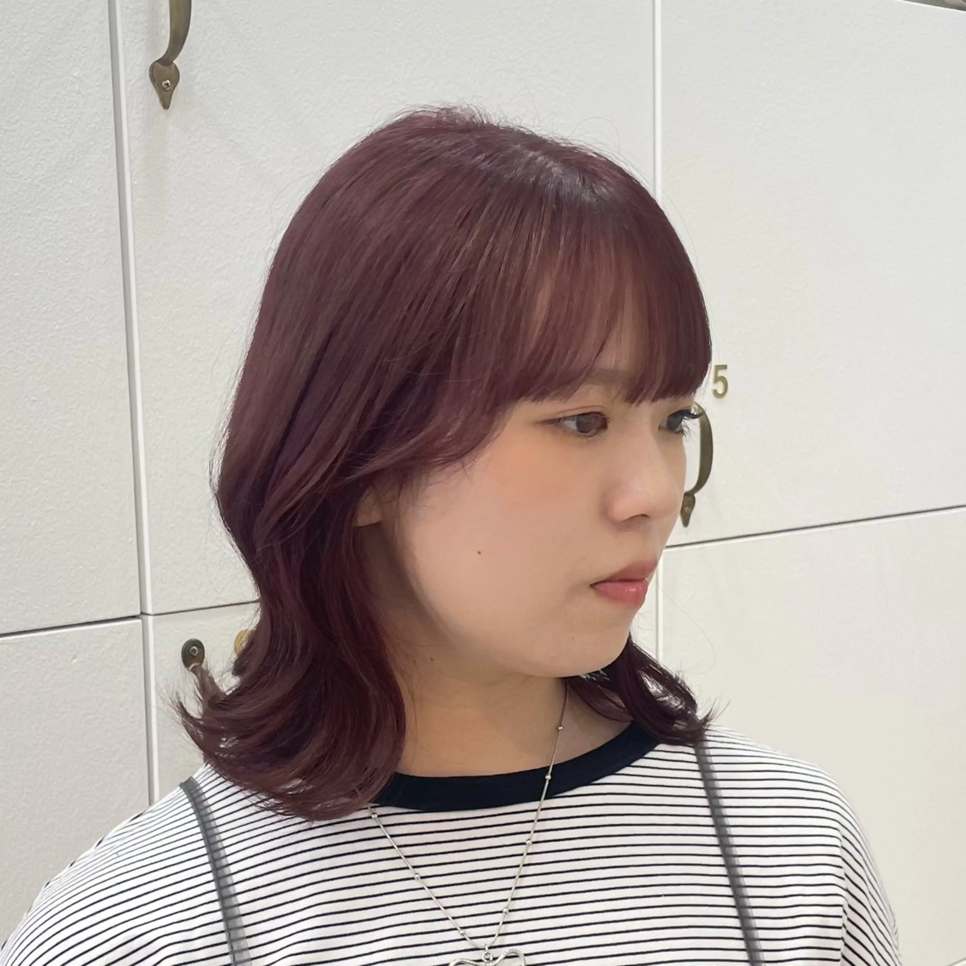 カラー ボルドーカラー 🫧あやね/カットモ デル/仙台美容室🫧のヘアスタイル