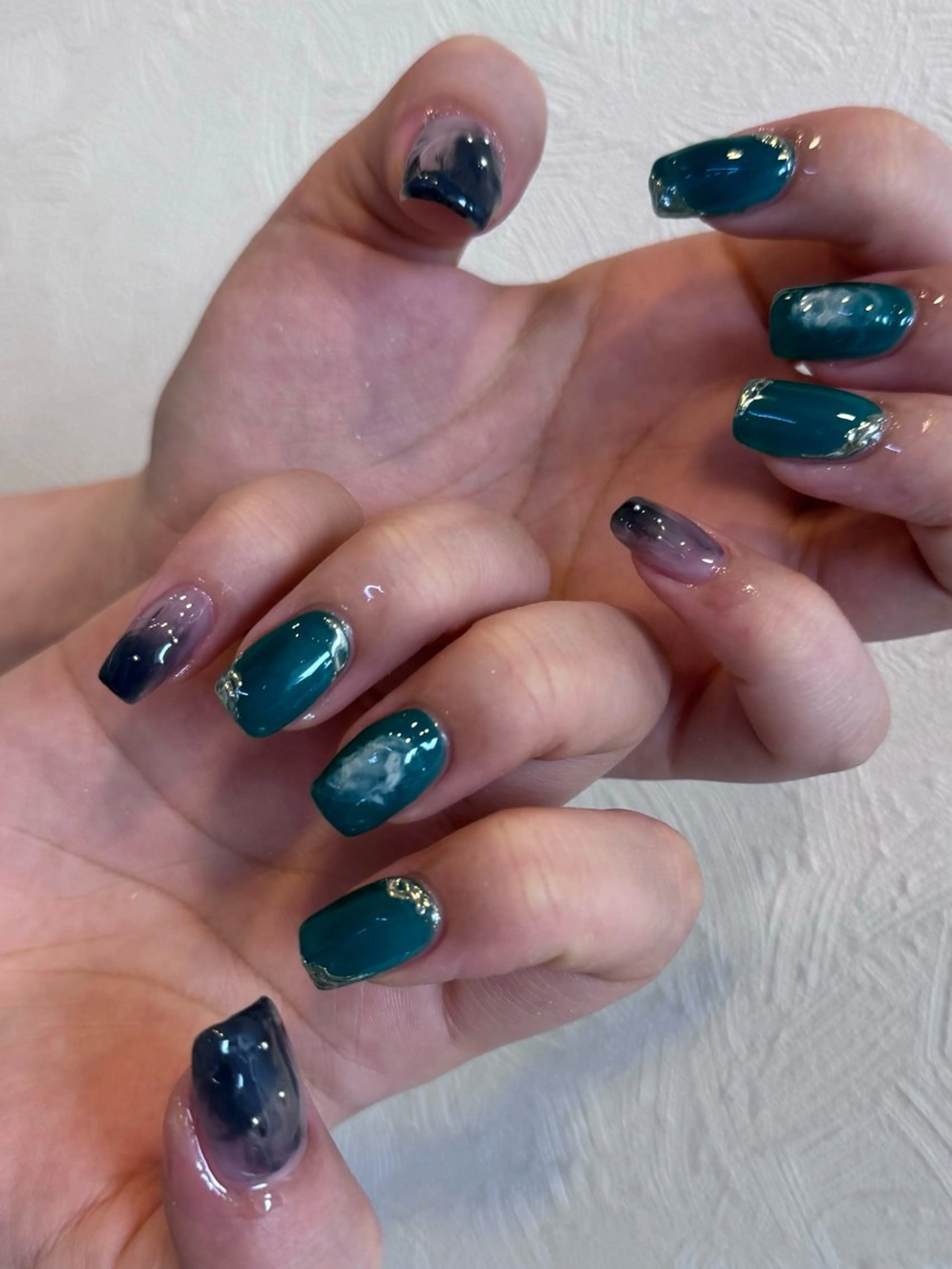 ネイル フレンチネイル マグネットネイル メンズネイル ニュアンスネイル ワンカラーネイル ハンドネイル GRANDE大須 Cecil💜のネイルデザイン