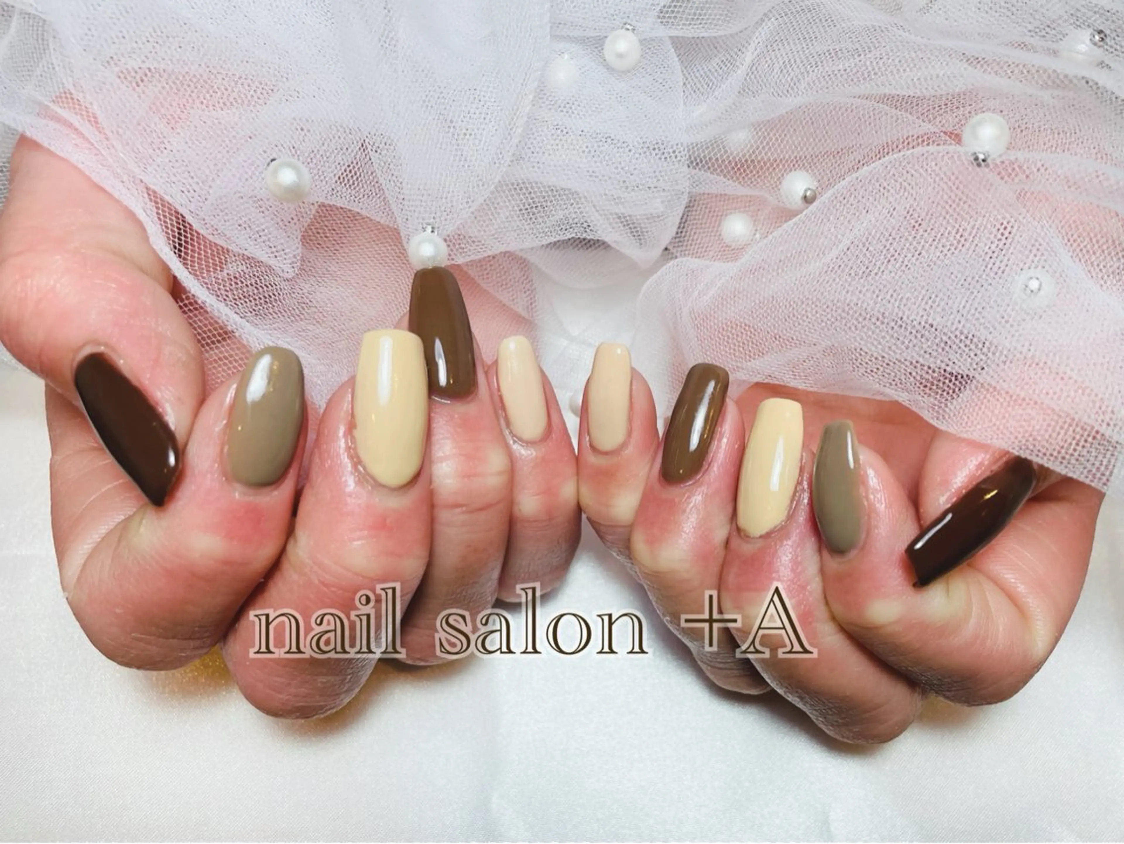 ロング ハンドネイル Nail Salon +Aのネイルデザイン