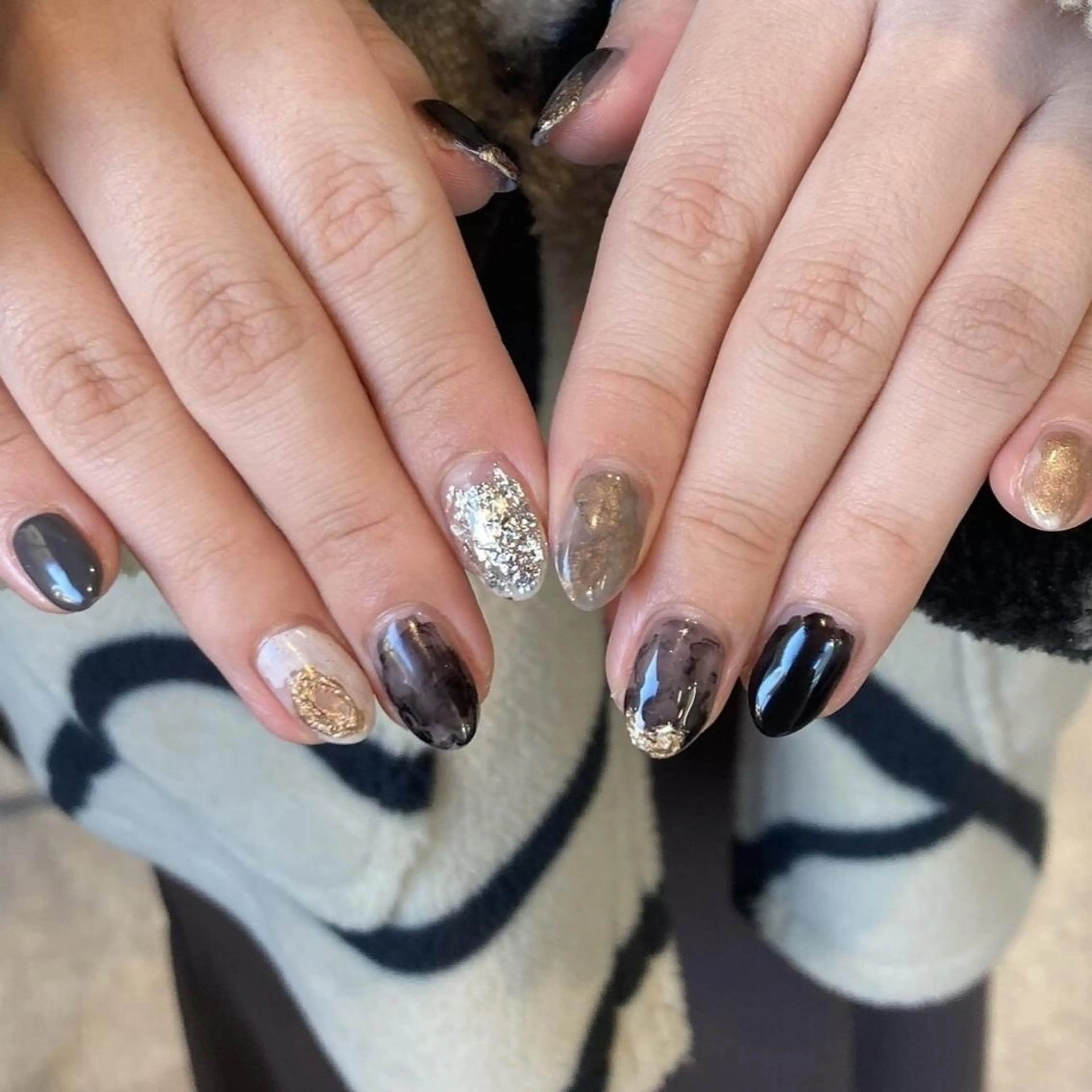 ネイル アートネイル ジェルネイル ラメ(グリッター) ニュアンスネイル パラジェル ハンドネイル 【パラジェル認定】 newiネイル京橋のネイルデザイン