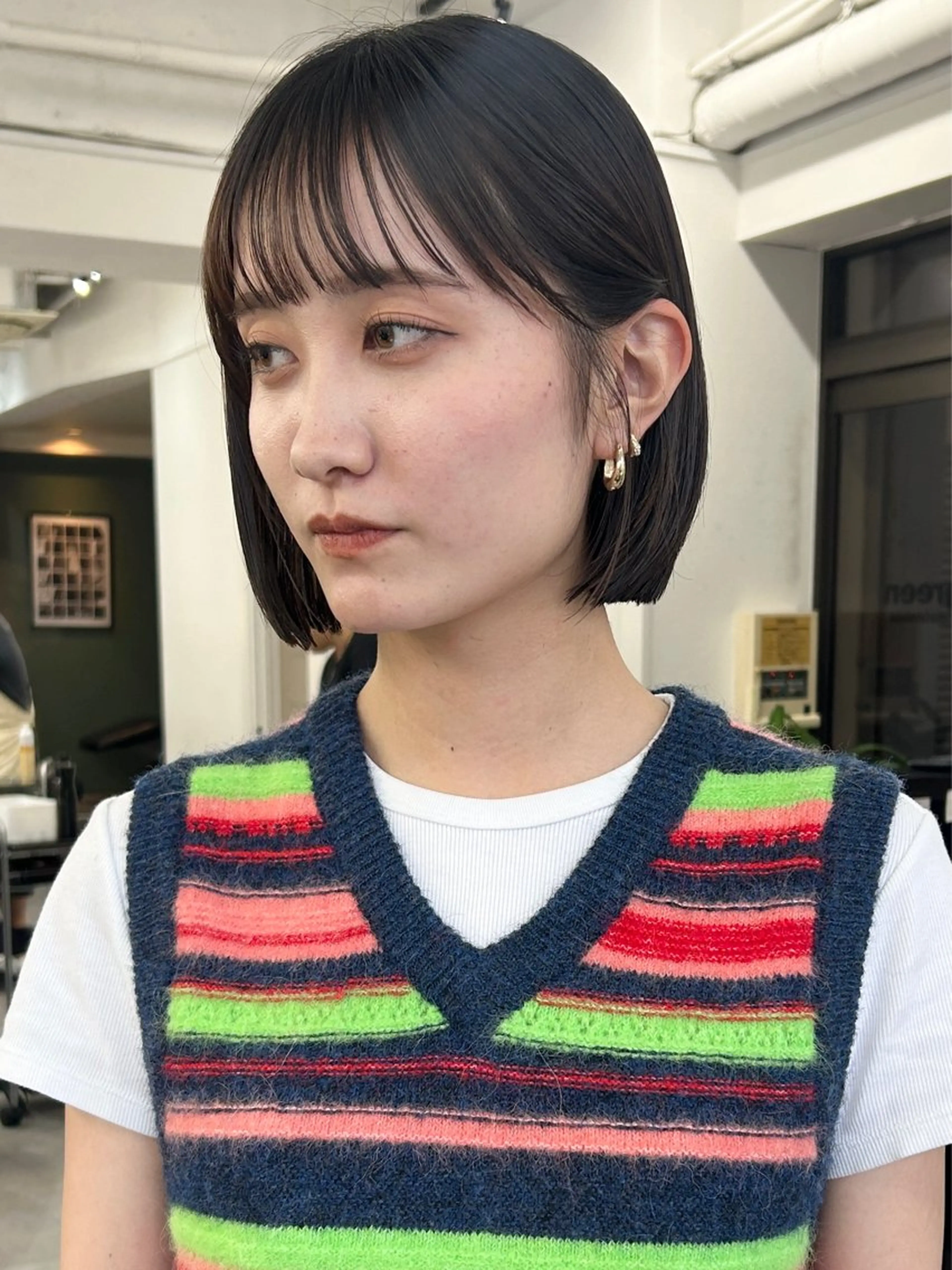 ミディアム カラー カット ヘアカラー レイヤーボブ/ 艶カラー/サナ🌼のヘアスタイル