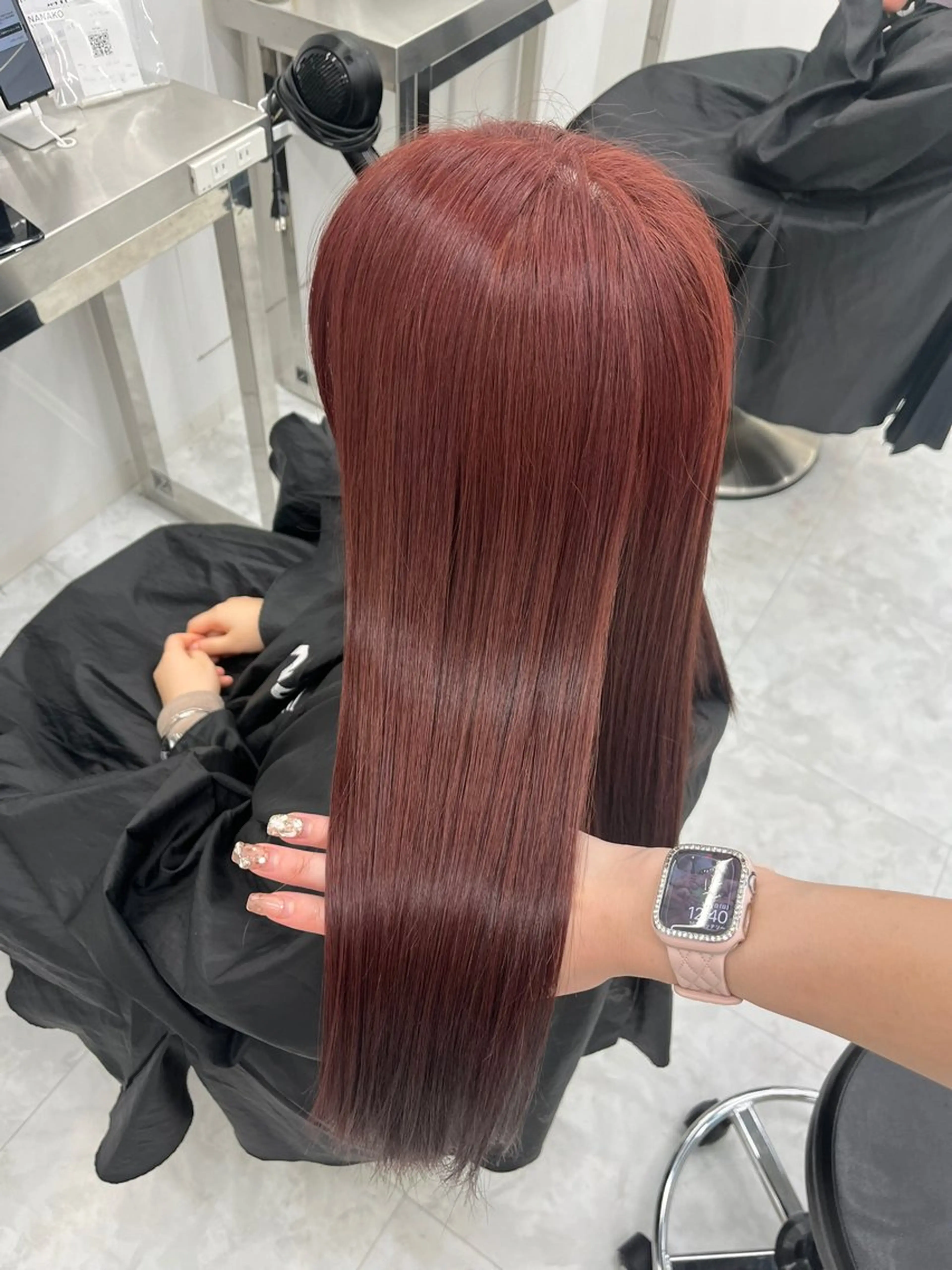 ロング カラー ヘアアレンジ ヘアカラー ヘアセット 🫧‪🎀うる艶暖色 🏹Nanako🎀のヘアスタイル