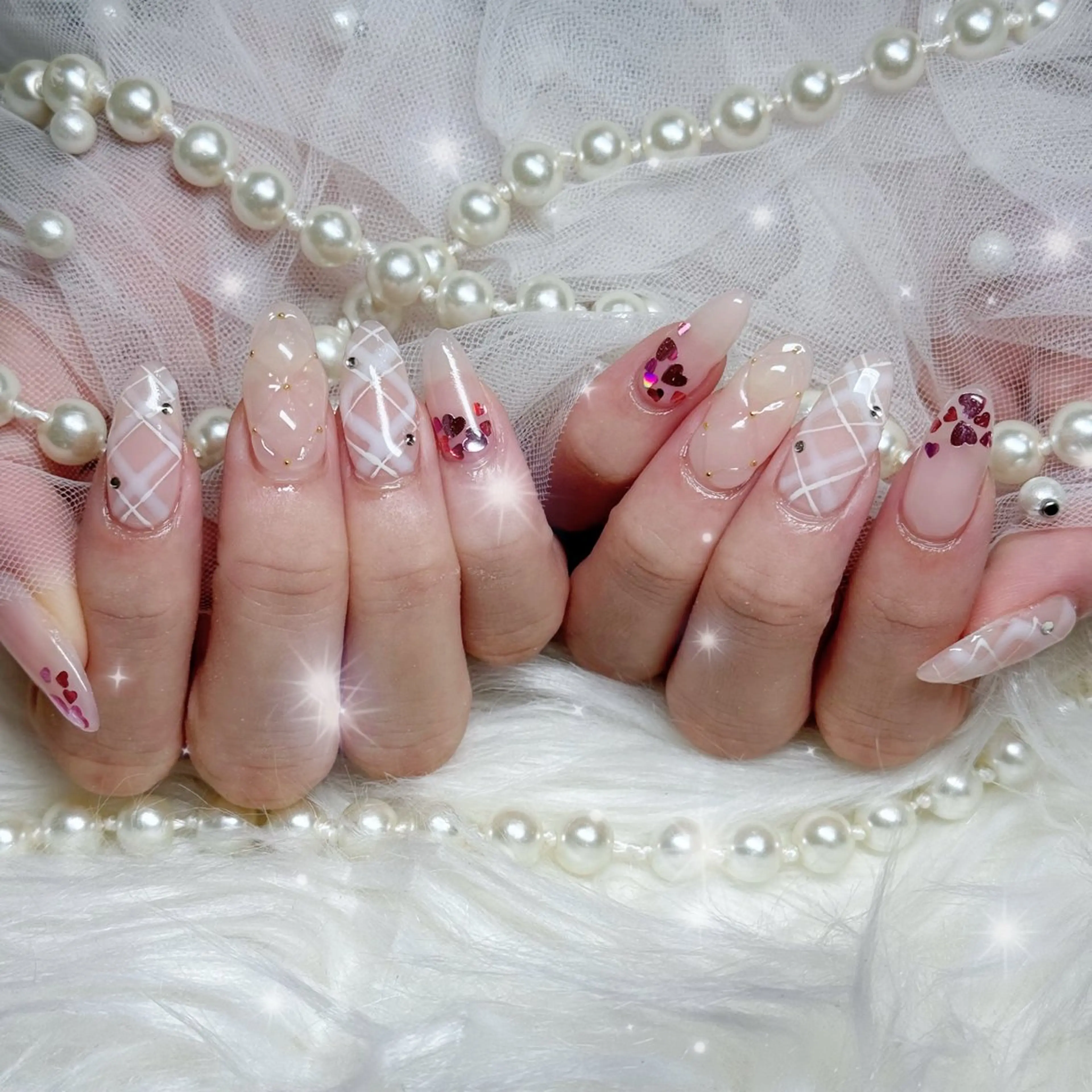 ネイル バレンタイン 🎀Mai 🎀✩.*のネイルデザイン