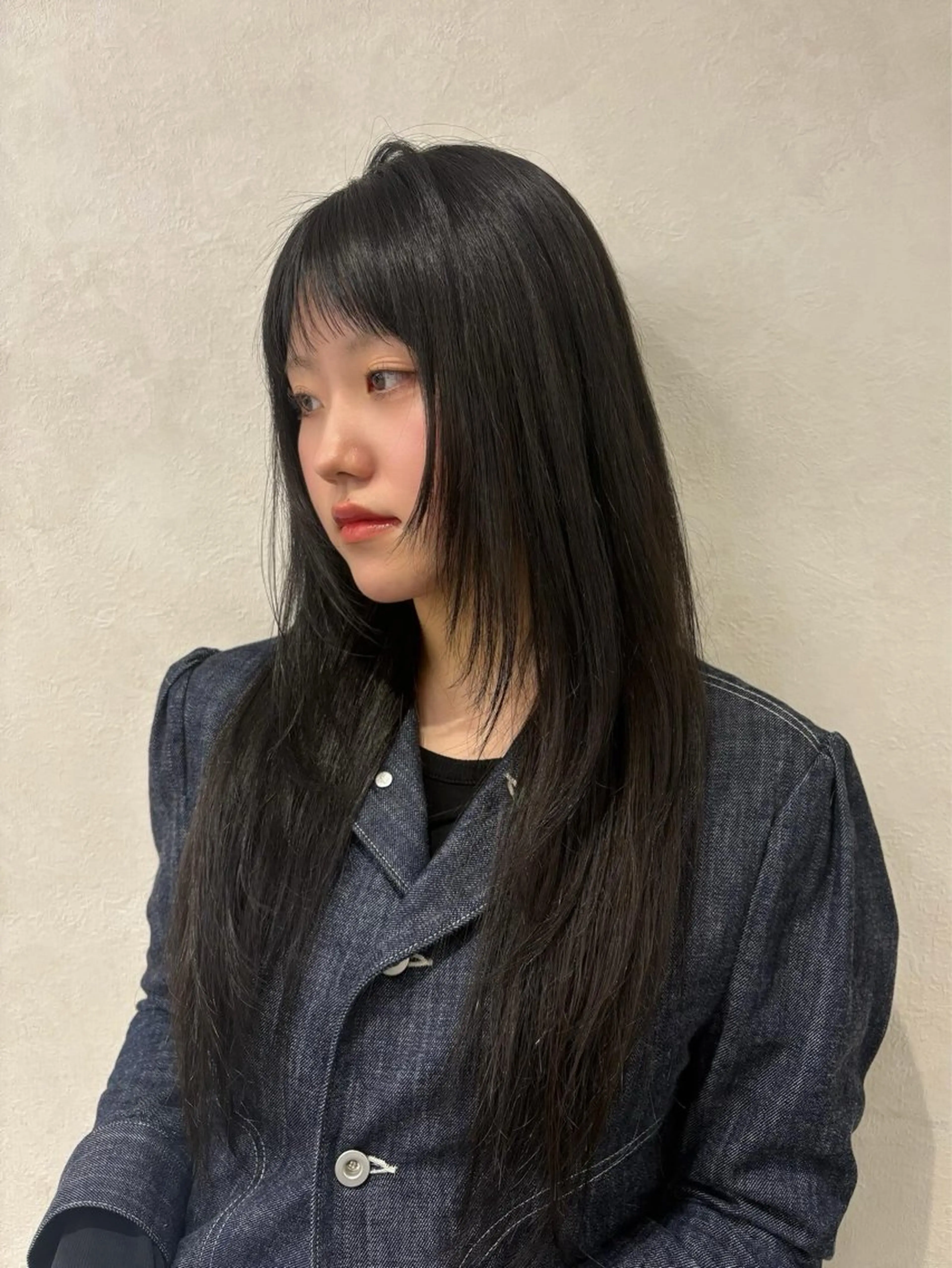 ロング ハッシュカット ハイレイヤー レイヤーカット Yuta✂︎ 韓国レイヤー🪽のヘアスタイル