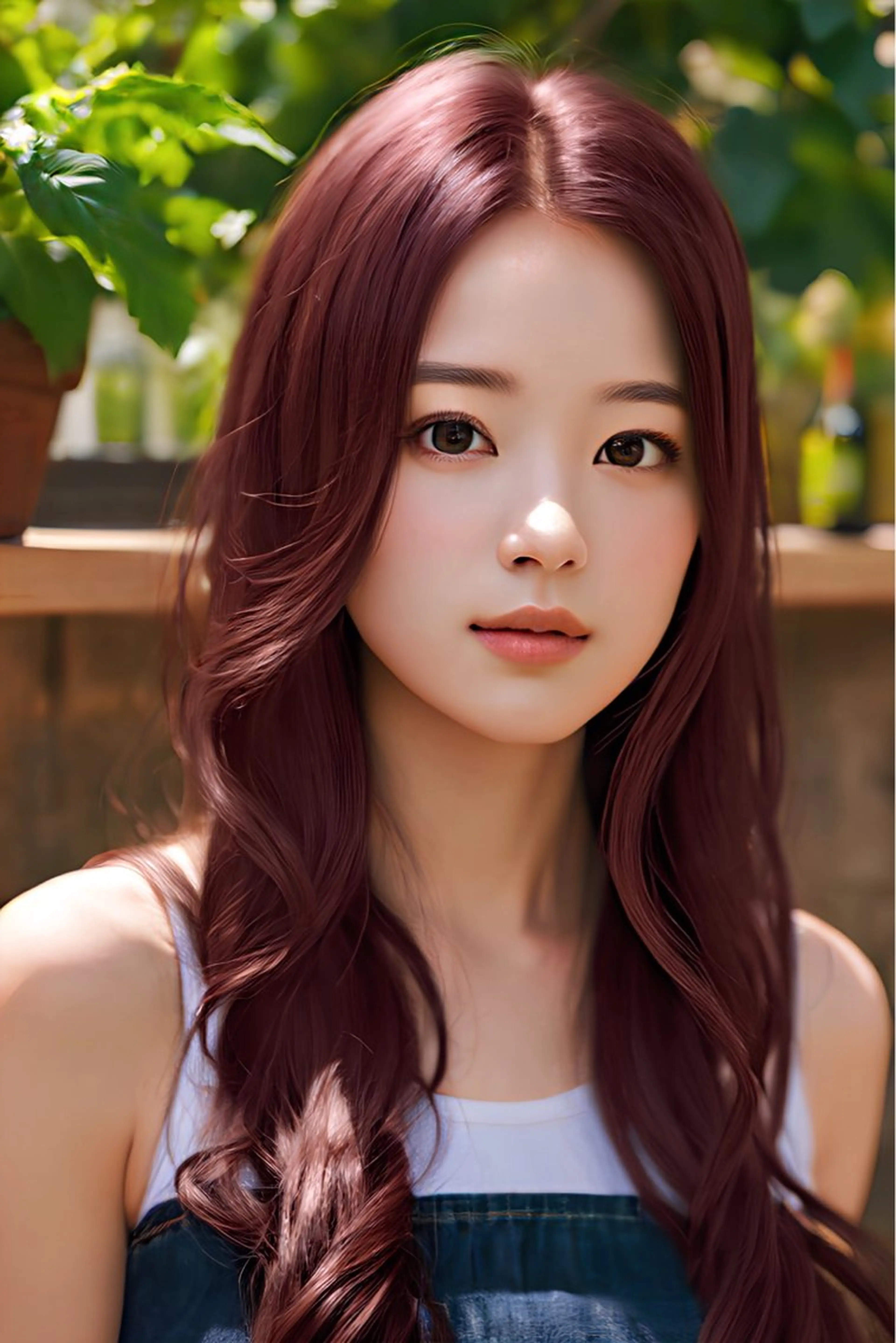 ロング カラー ヘアアレンジ ブリーチ ボルドーカラー ブラウンカラー カシス ダブルカラー ヘアカラー トリートメント 🎈ブリーチなし暖色 カラー/レッド/ゆいのヘアスタイル