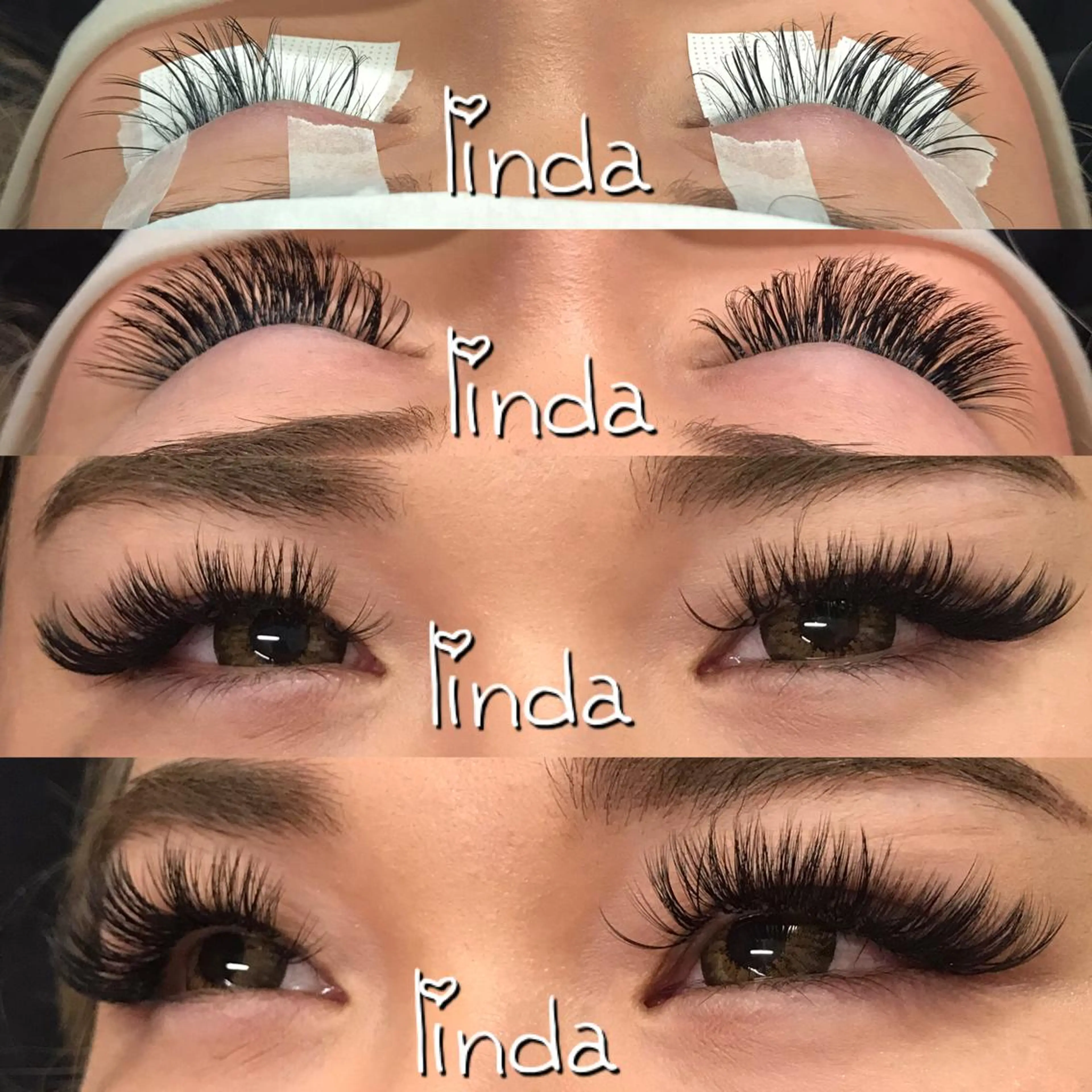 マツエク・マツパ 付け放題 ボリュームラッシュ linda lashesのマツエク・マツパデザイン