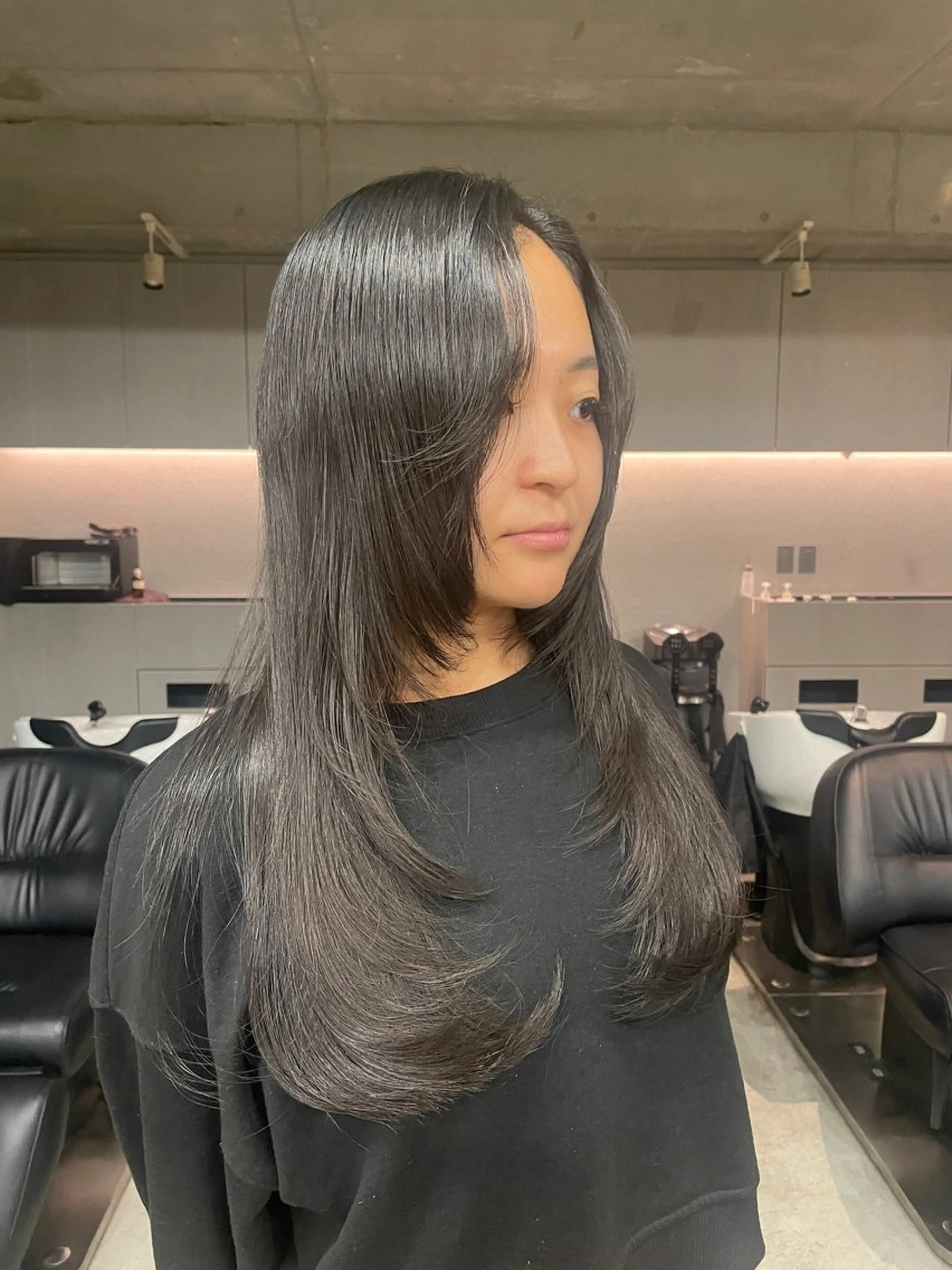 ロング カラー カット ヘアカラー トリートメント 表参道🌿赤み消し カラー/チナツのヘアスタイル