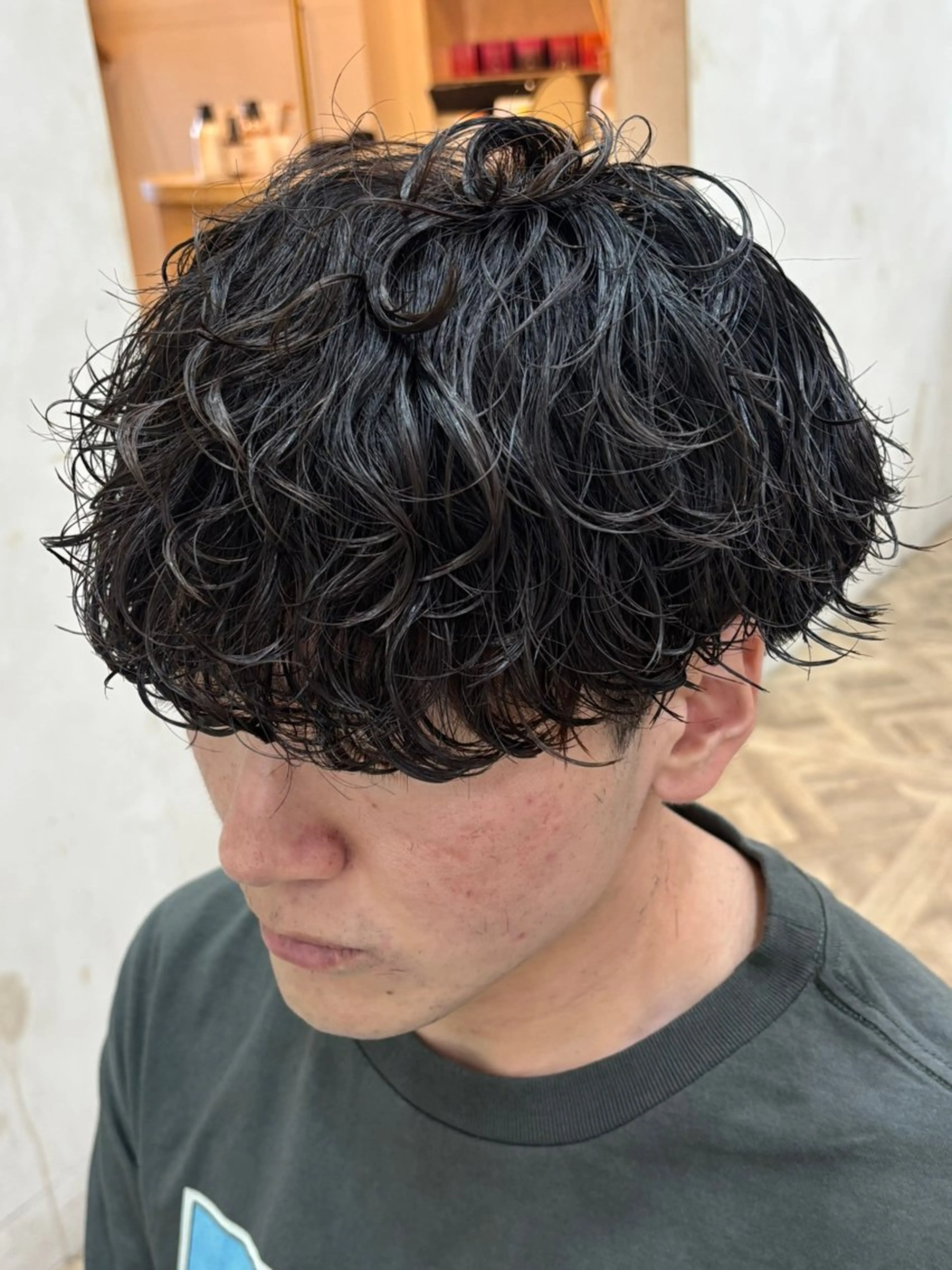 ショート パーマ メンズ メンズパーマ 波巻きパーマ スパイラルパーマ カット パーマ トリートメント パーマ職人DAIKI ツイスパ/波巻きのヘアスタイル