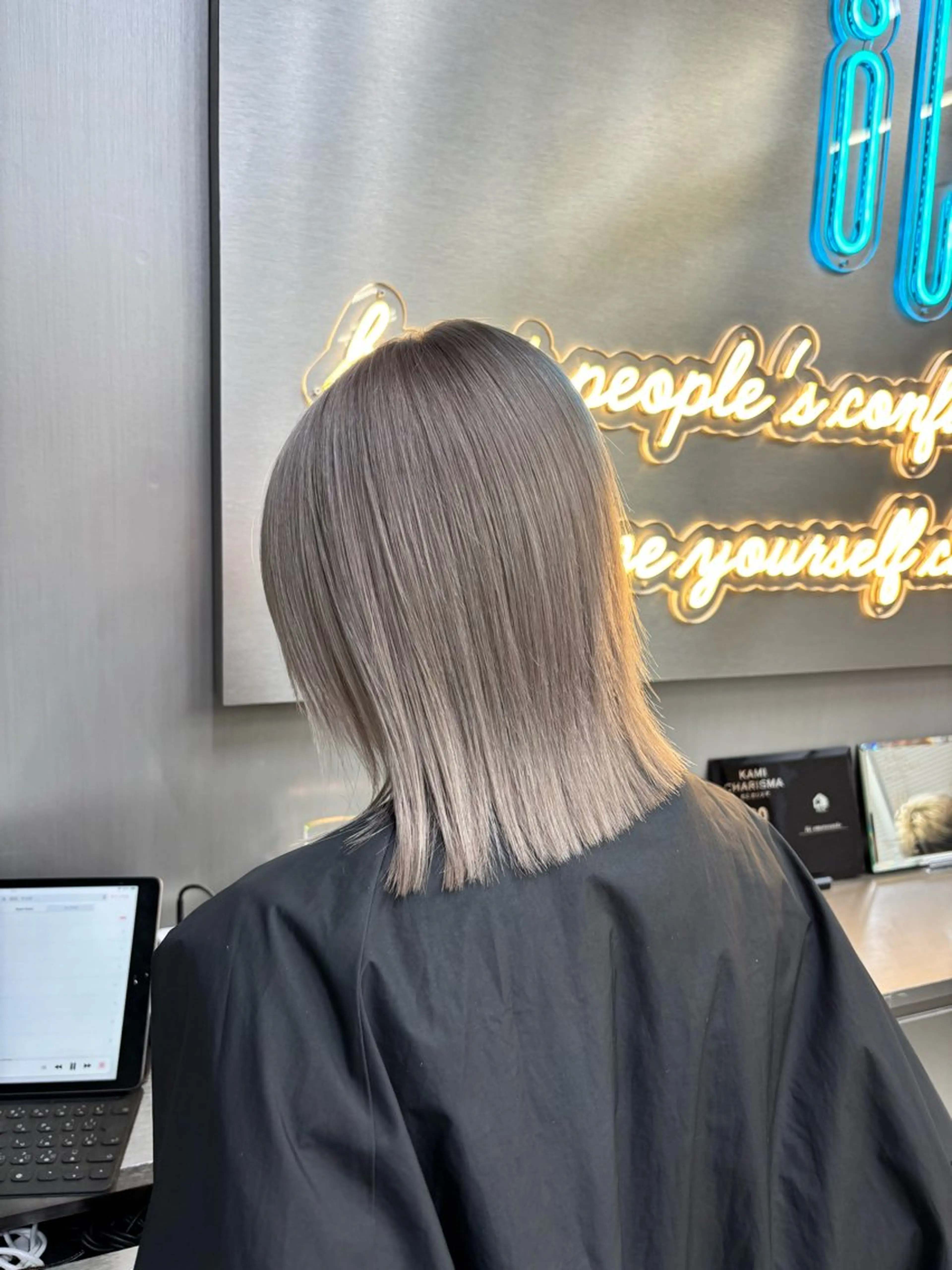 ミディアム カラー ヘアカラー トリートメント iki omotesando所属・KIRYU SARAのヘアスタイル