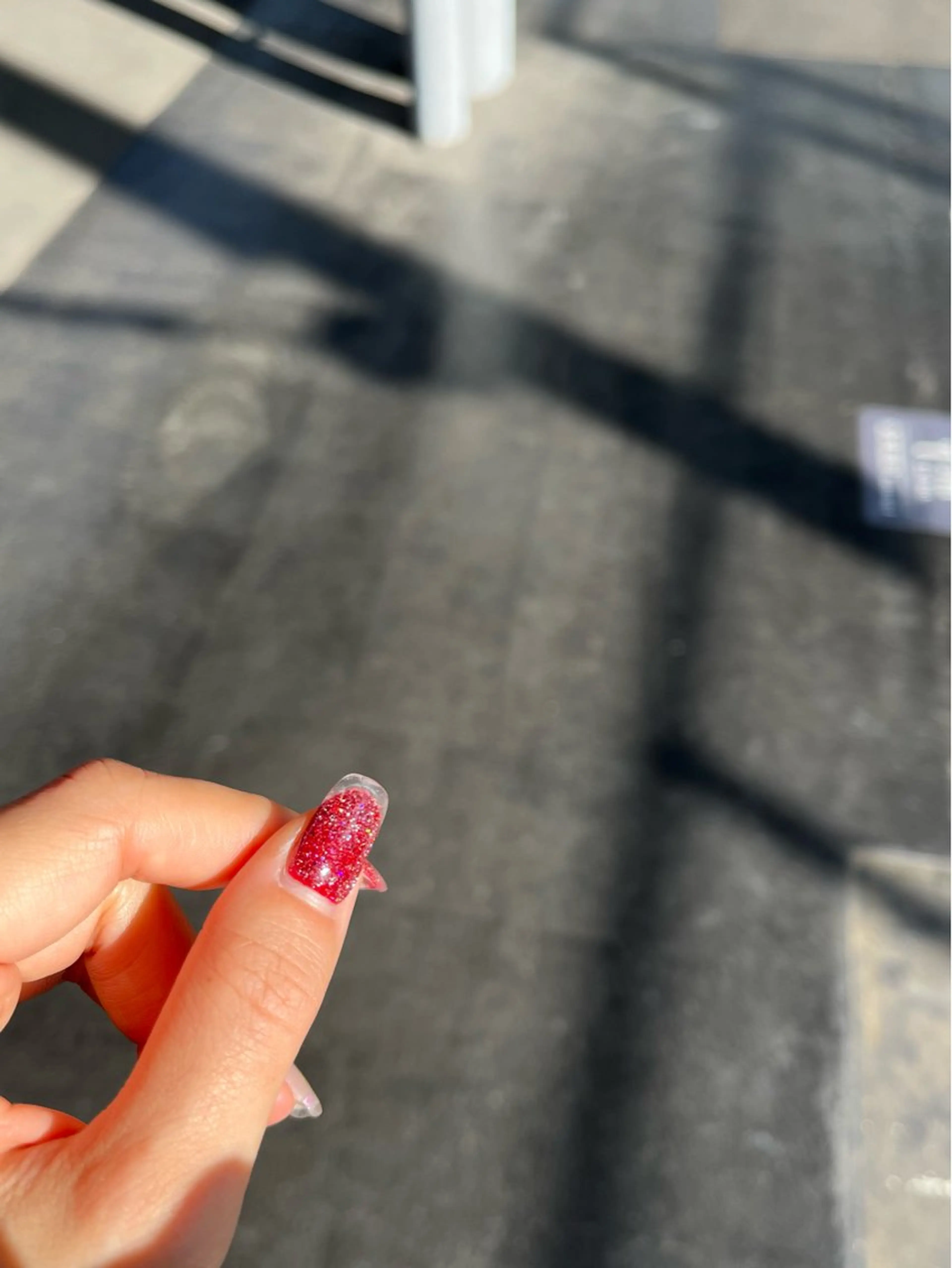 ネイル クリアネイル フラッシュネイル フレンチネイル 赤色 ネイルサロン kupuのネイルデザイン