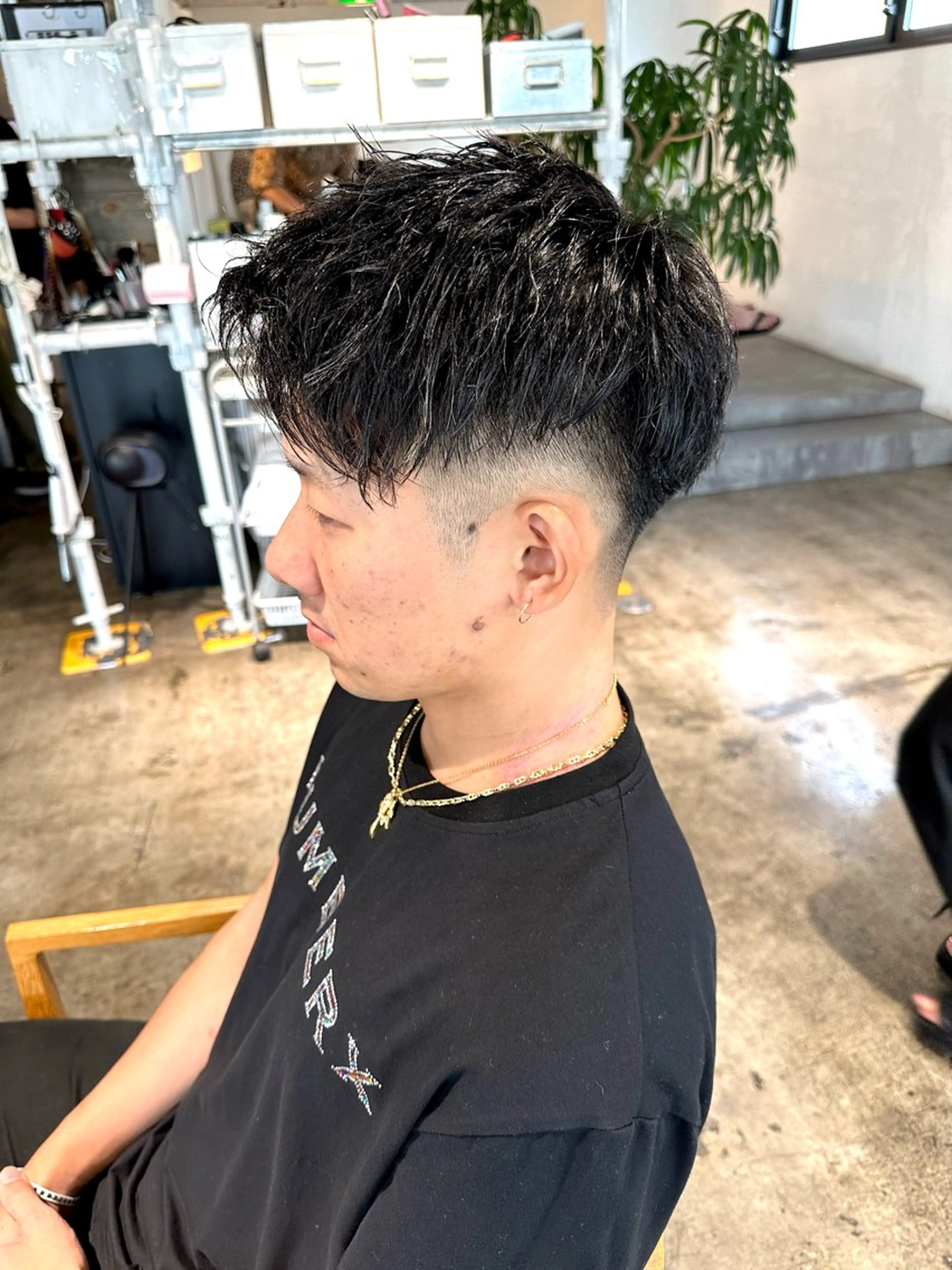 メンズ フェードカット マッシュ メンズパーマ メンズツイストパーマ 波巻きパーマ カット 骨格補正施術/メンズ 専門美容師/YUYAのヘアスタイル