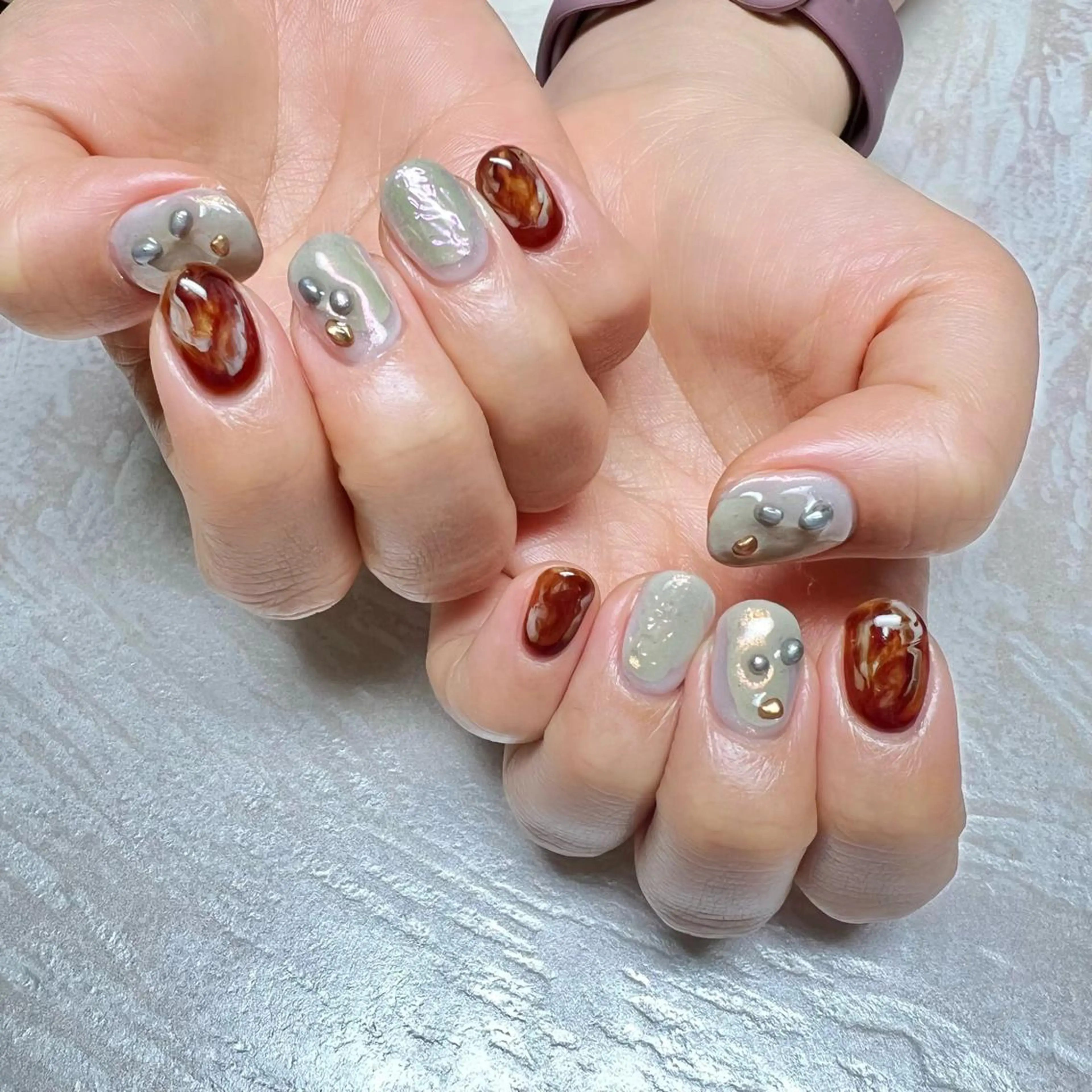 ネイル ニュアンスネイル ショートネイル gemickle nailのネイルデザイン