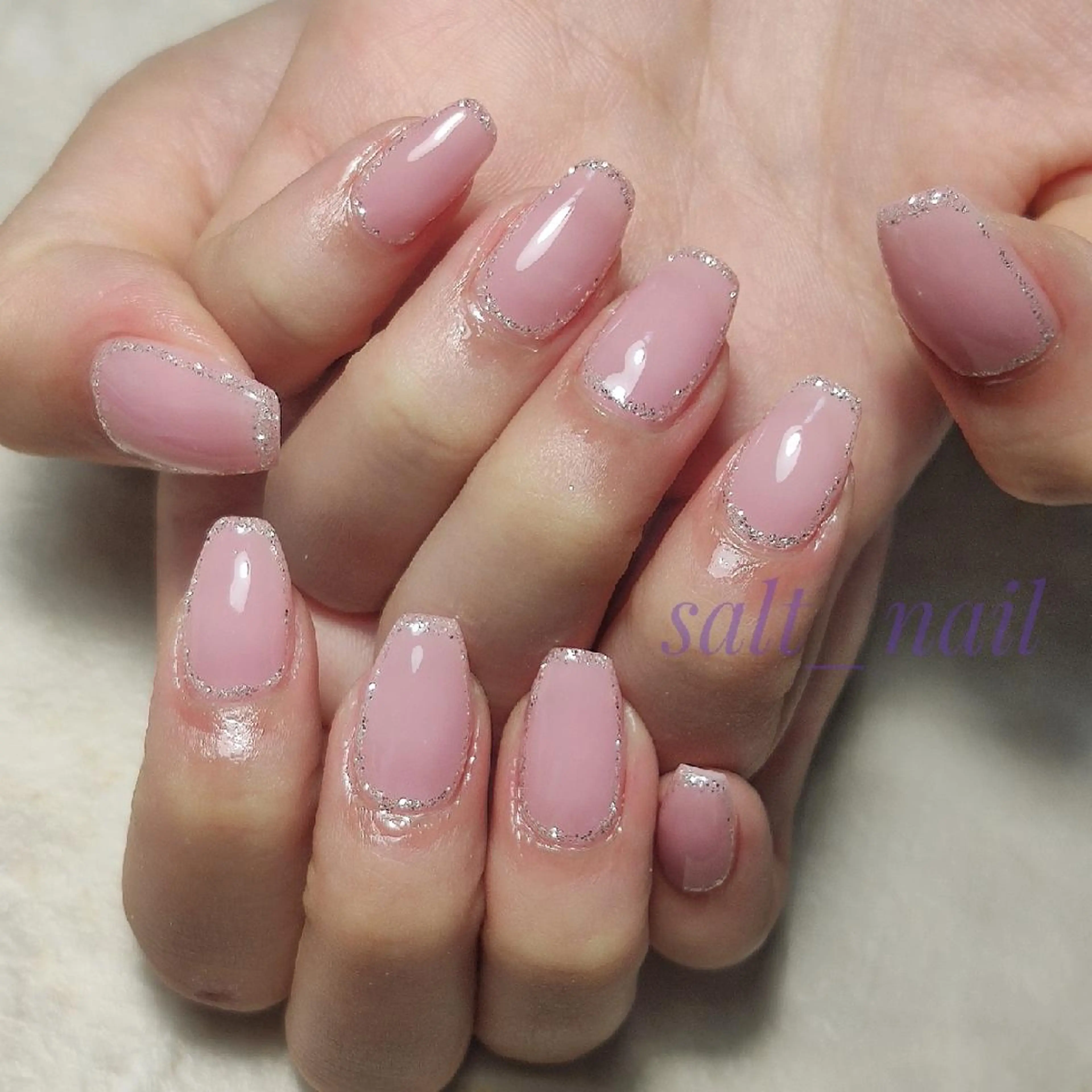 ネイル ラメ(グリッター) ハンドネイル 個人サロン saltnailのネイルデザイン