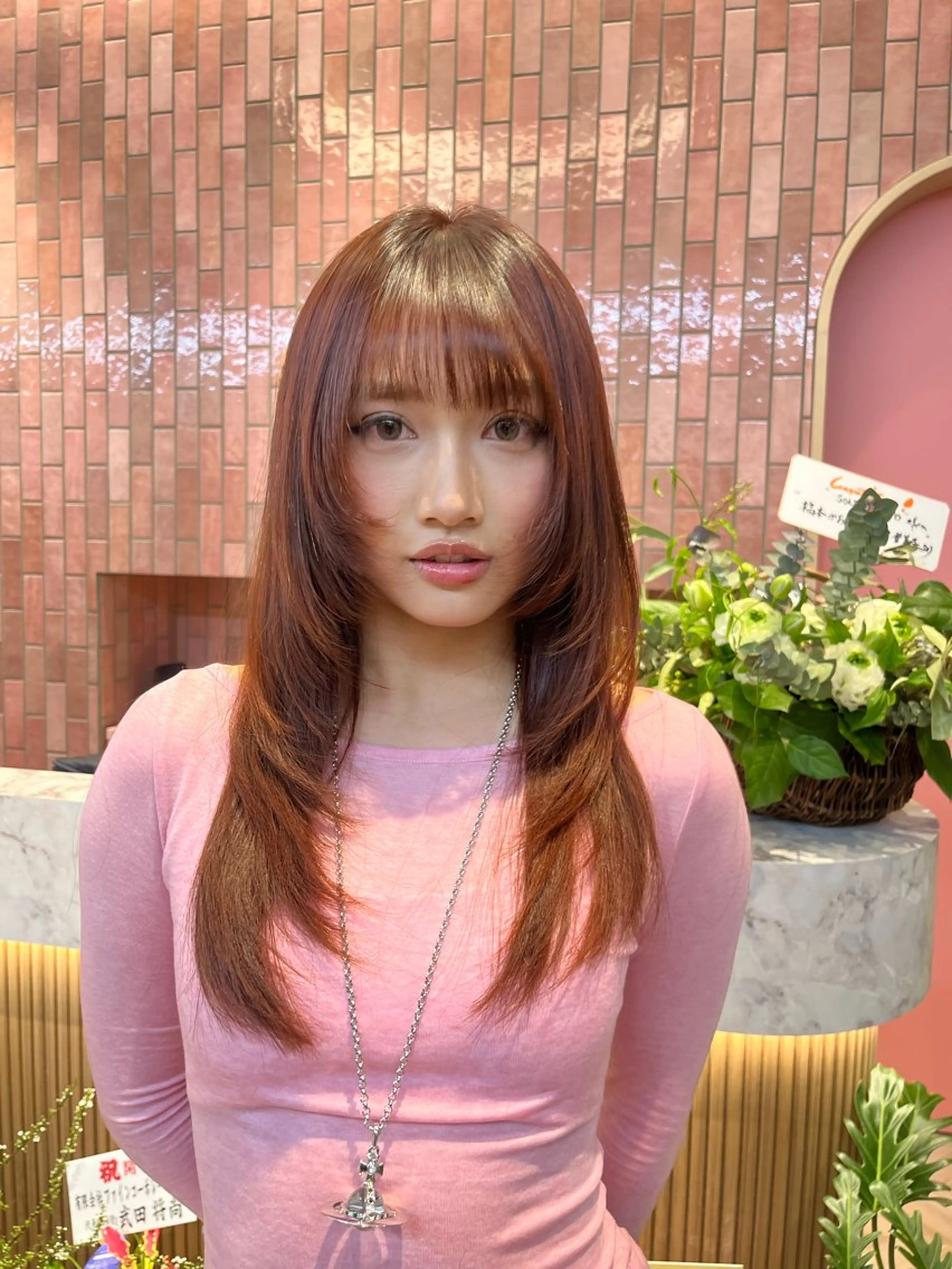 ロング カラー 柔らかい艶暖色 レイヤー🫧姫汝のヘアスタイル