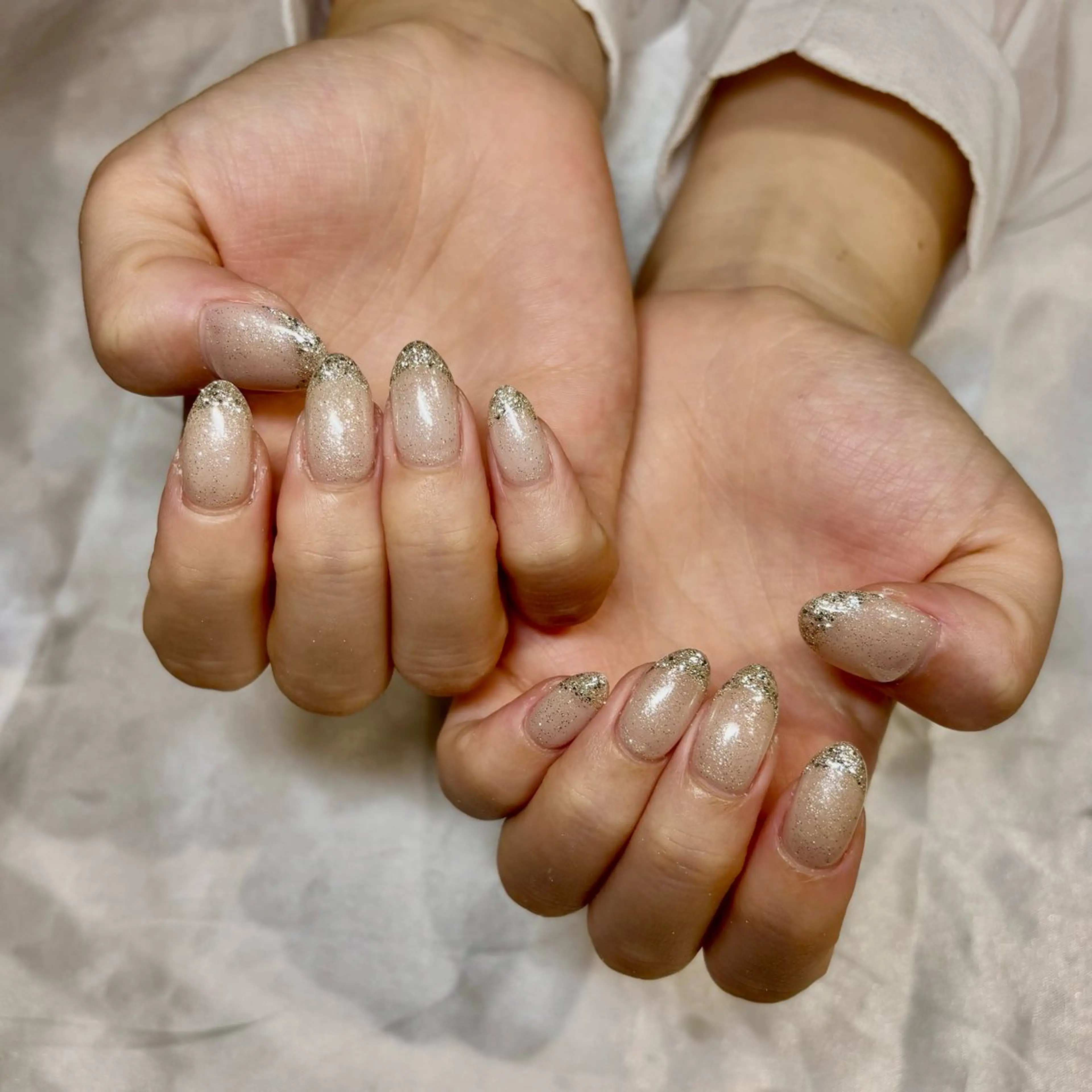 ネイル アートネイル フレンチネイル ジェルネイル パラジェル シンプルネイル Misaki Aries心斎橋店のネイルデザイン