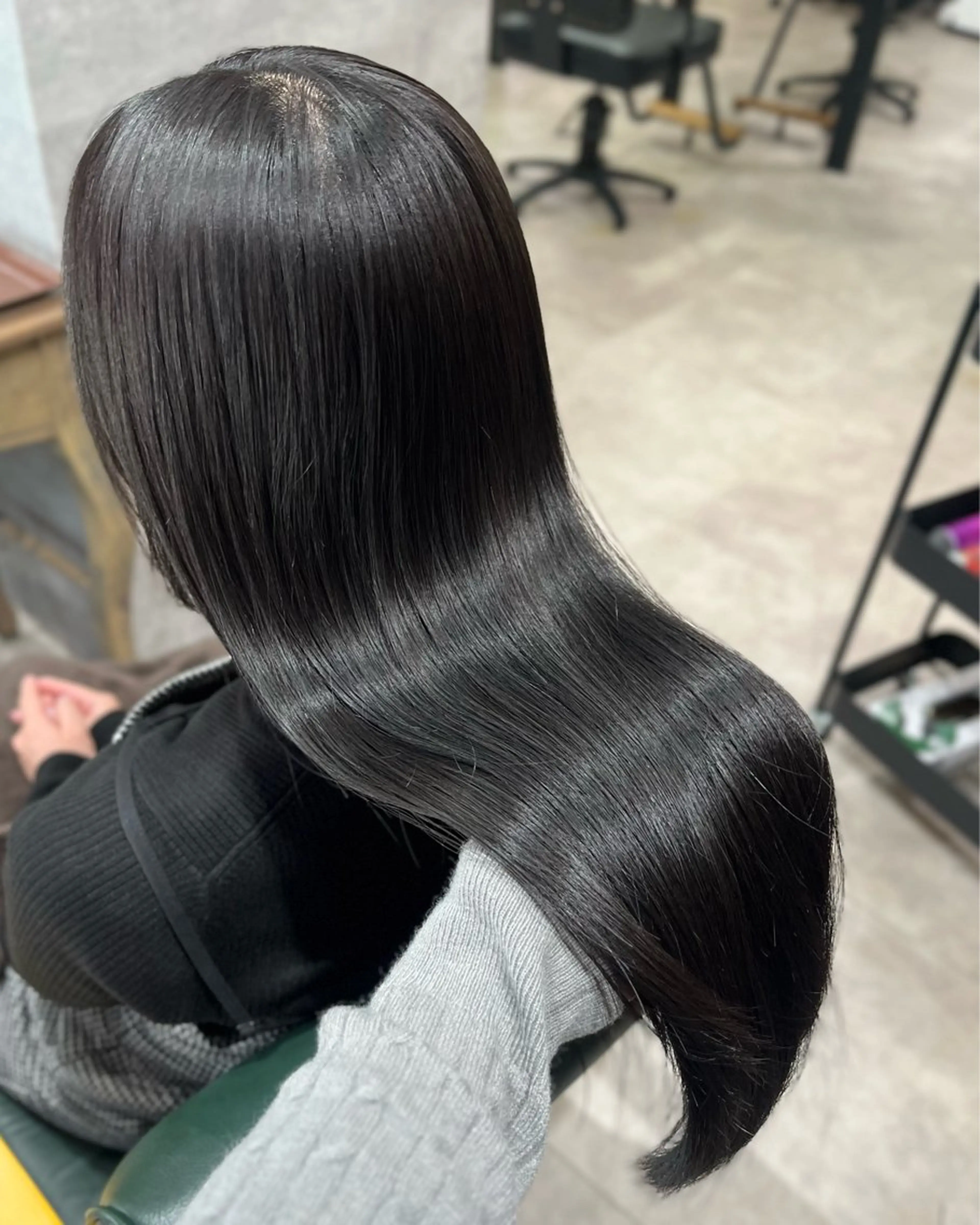 《全体艶髪❣️透明感🫧》　　　　　　　　　　　　　　　　全体ワンカラー ➕4step aujuaトリートメント💕の写真