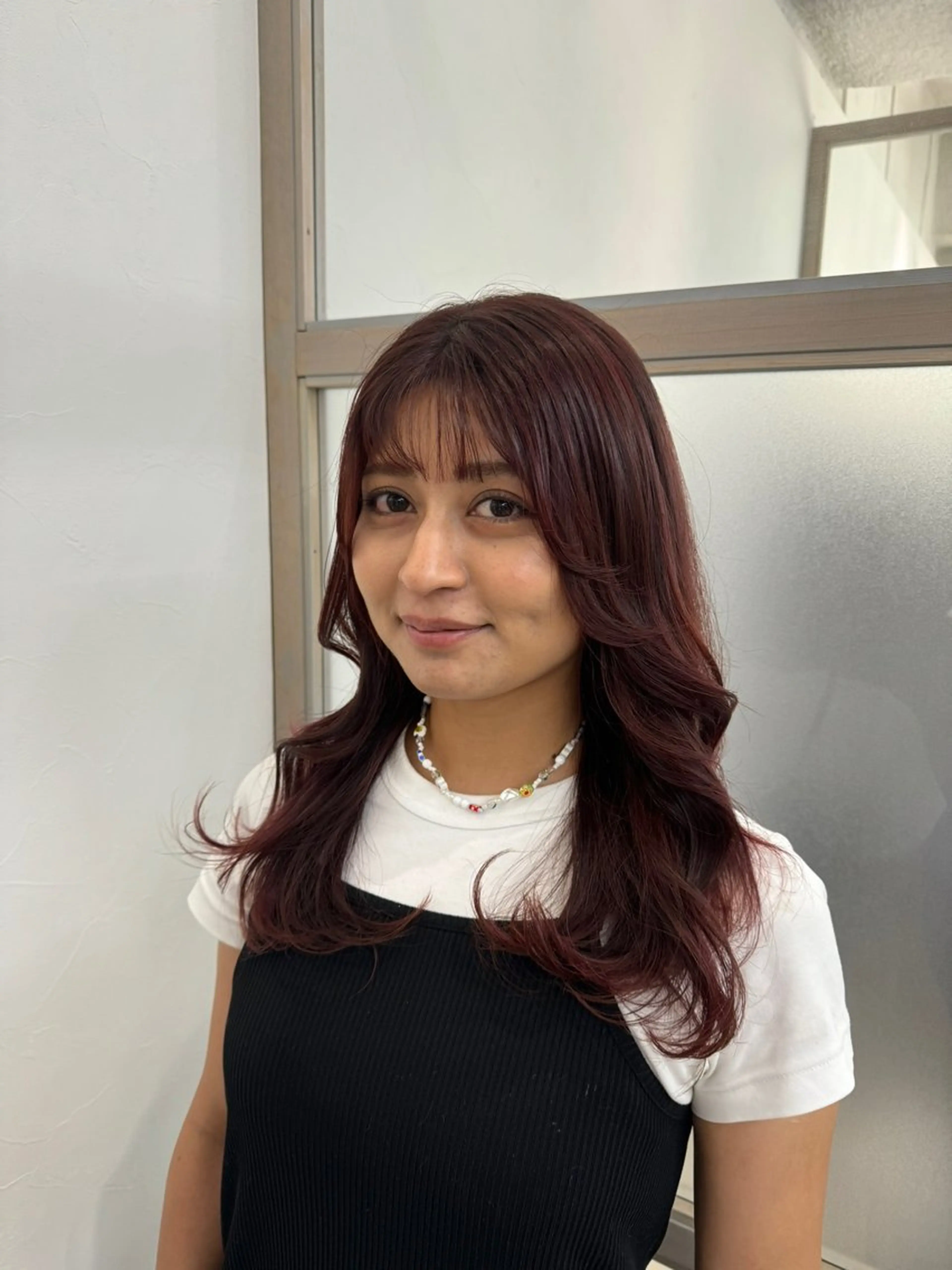 セミロング 髪質改善 トリートメント 髪質改善×艶カラー Haruのヘアスタイル