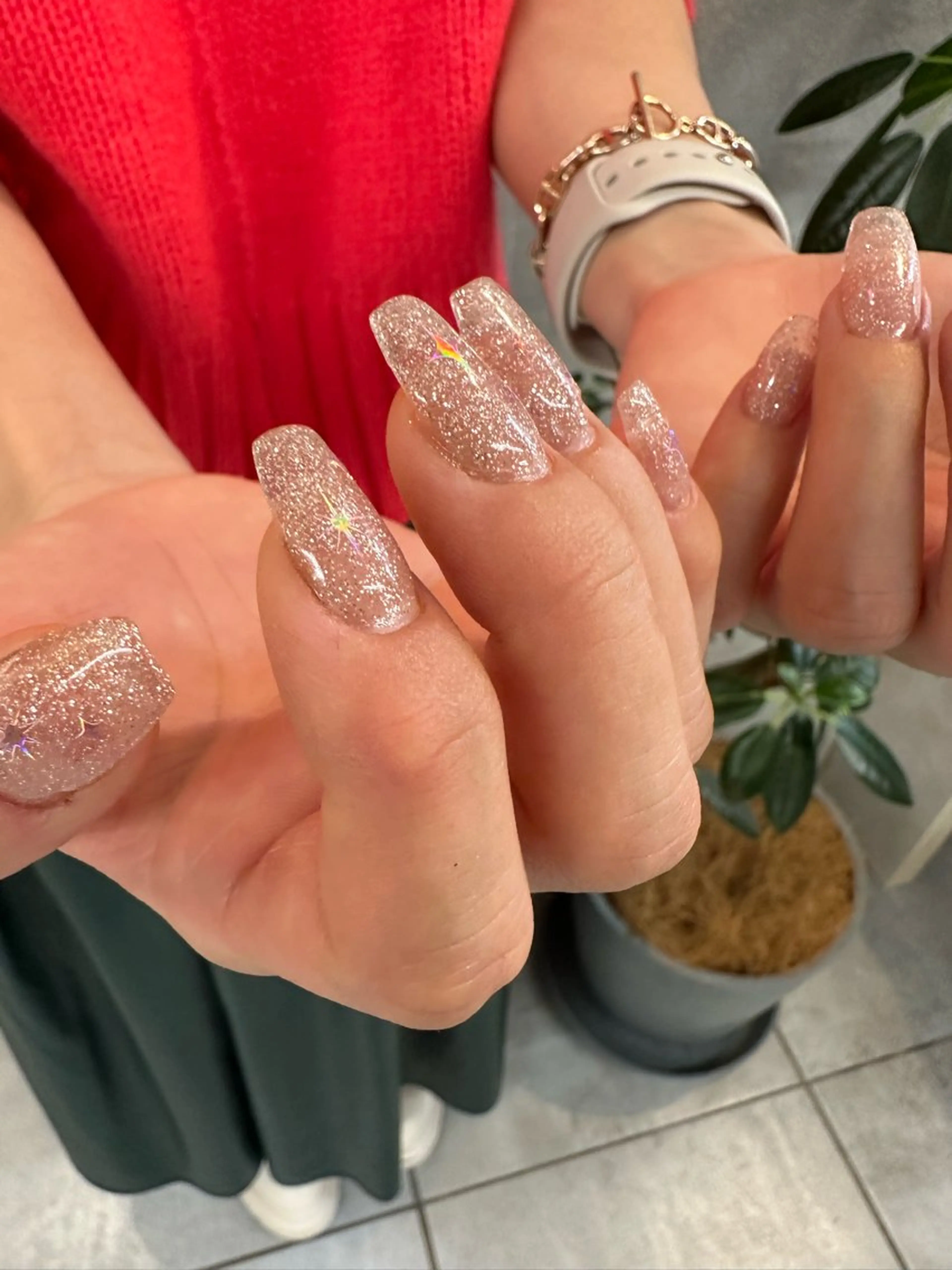 ネイル ラメ(グリッター) ハンドネイル fukuyasu rikaのネイルデザイン