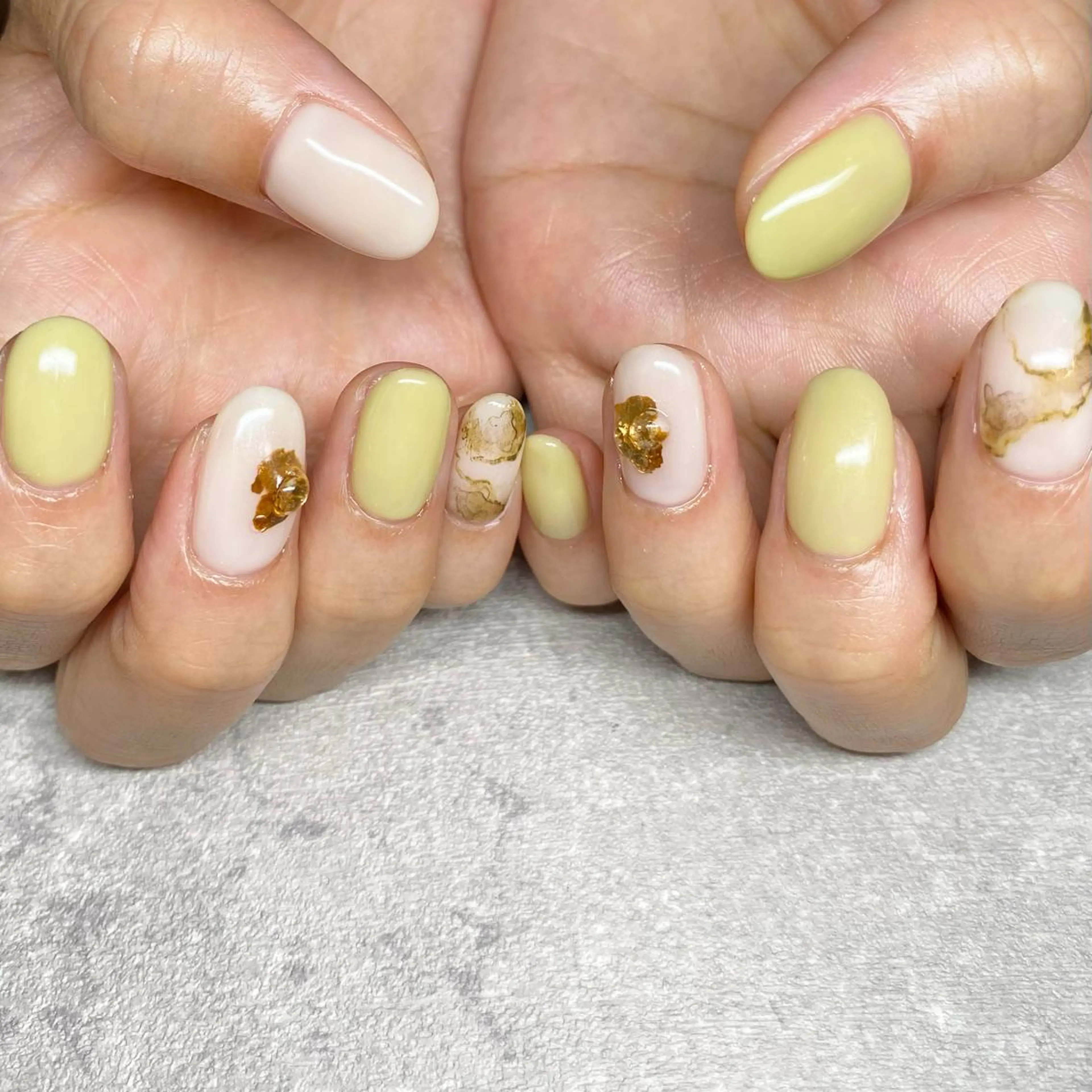 ネイル アートネイル ニュアンスネイル 春ネイル 夏ネイル ハンドネイル 山田 貴子のネイルデザイン