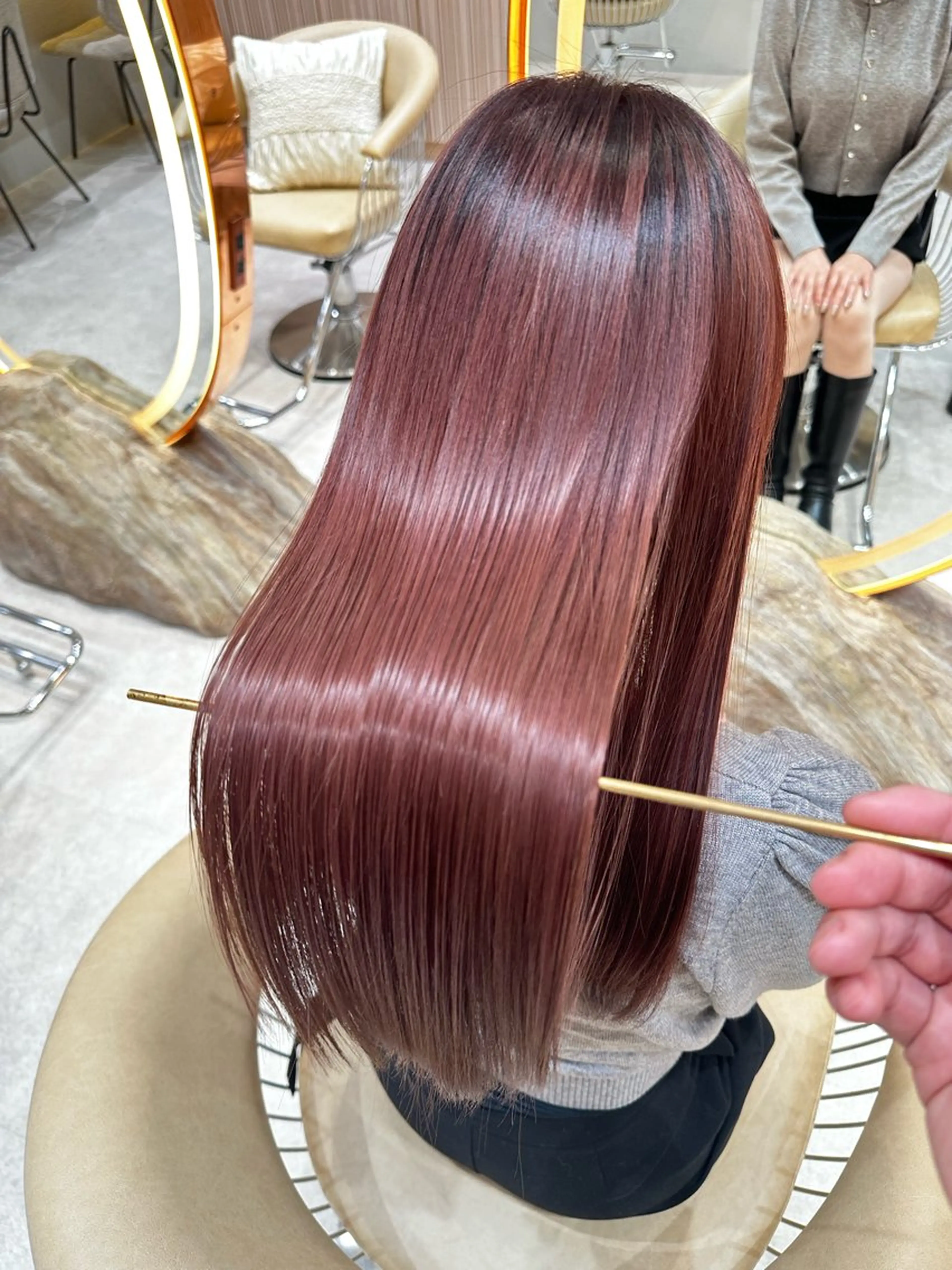 セミロング カラー カット ヘアカラー 縮毛矯正 レイヤー❣️縮毛矯 川村利幸のヘアスタイル