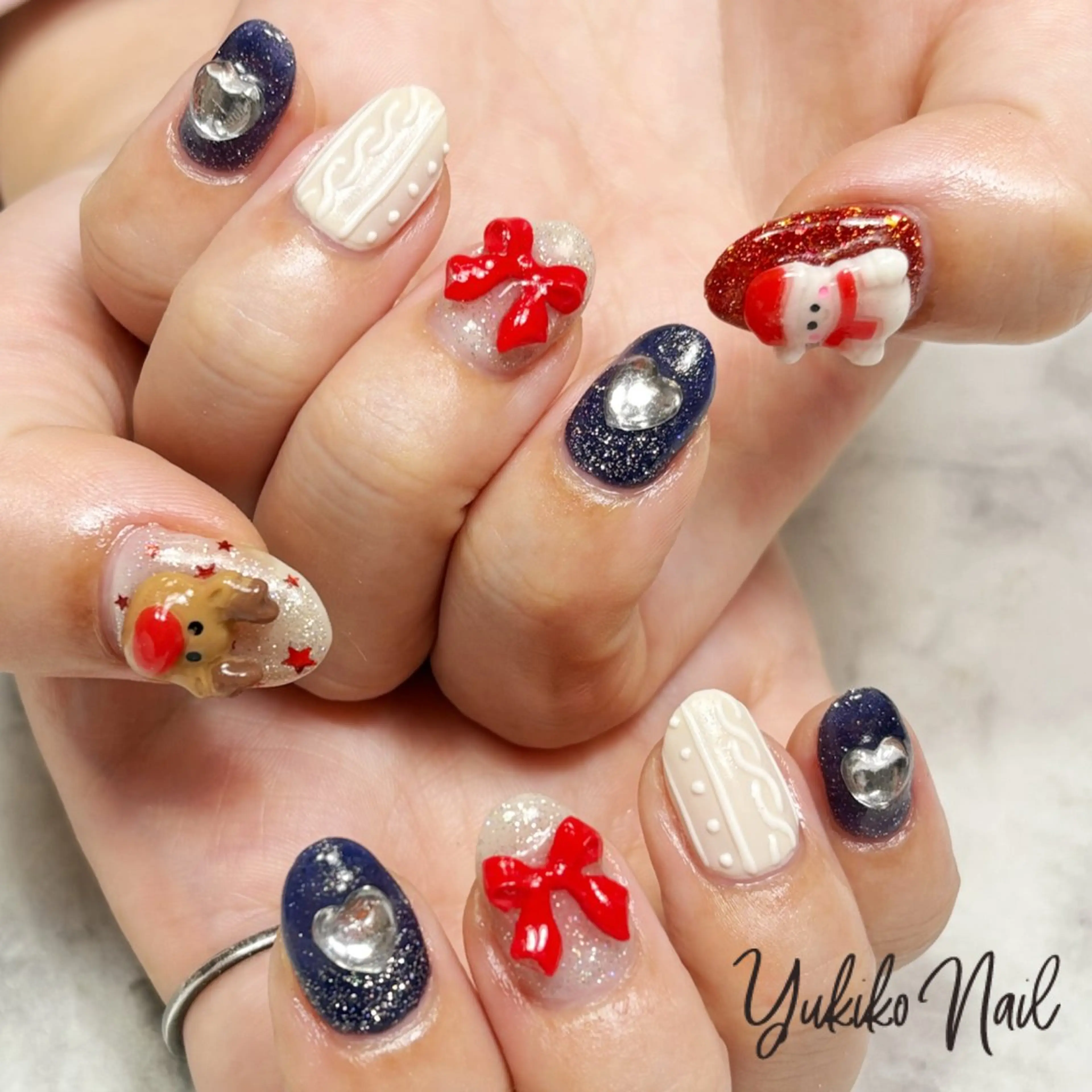ネイル 冬ネイル クリスマス ユキコ ネイルのネイルデザイン