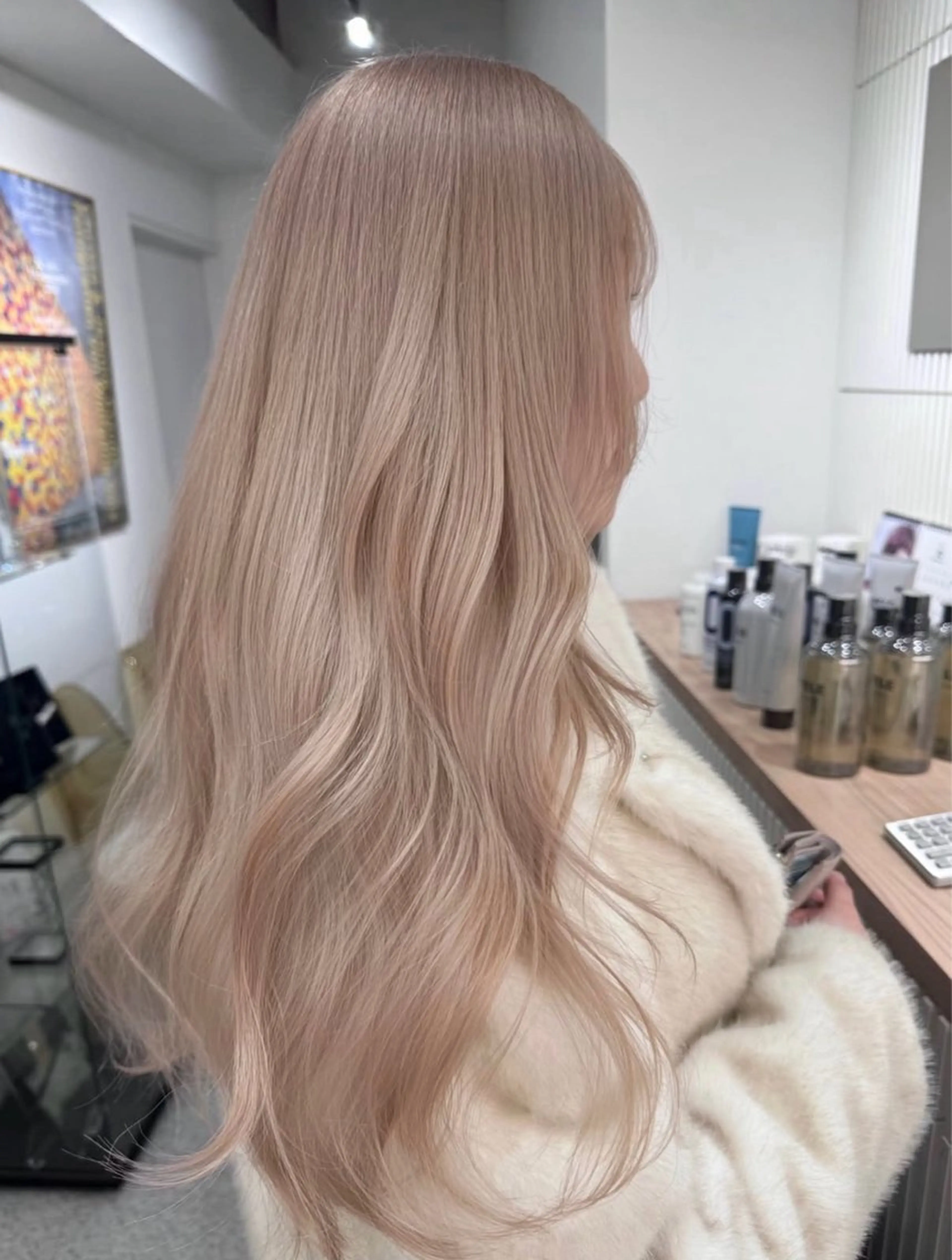 ミディアム ヘアカラー PELE/ハイトーン /初田芽以のヘアスタイル