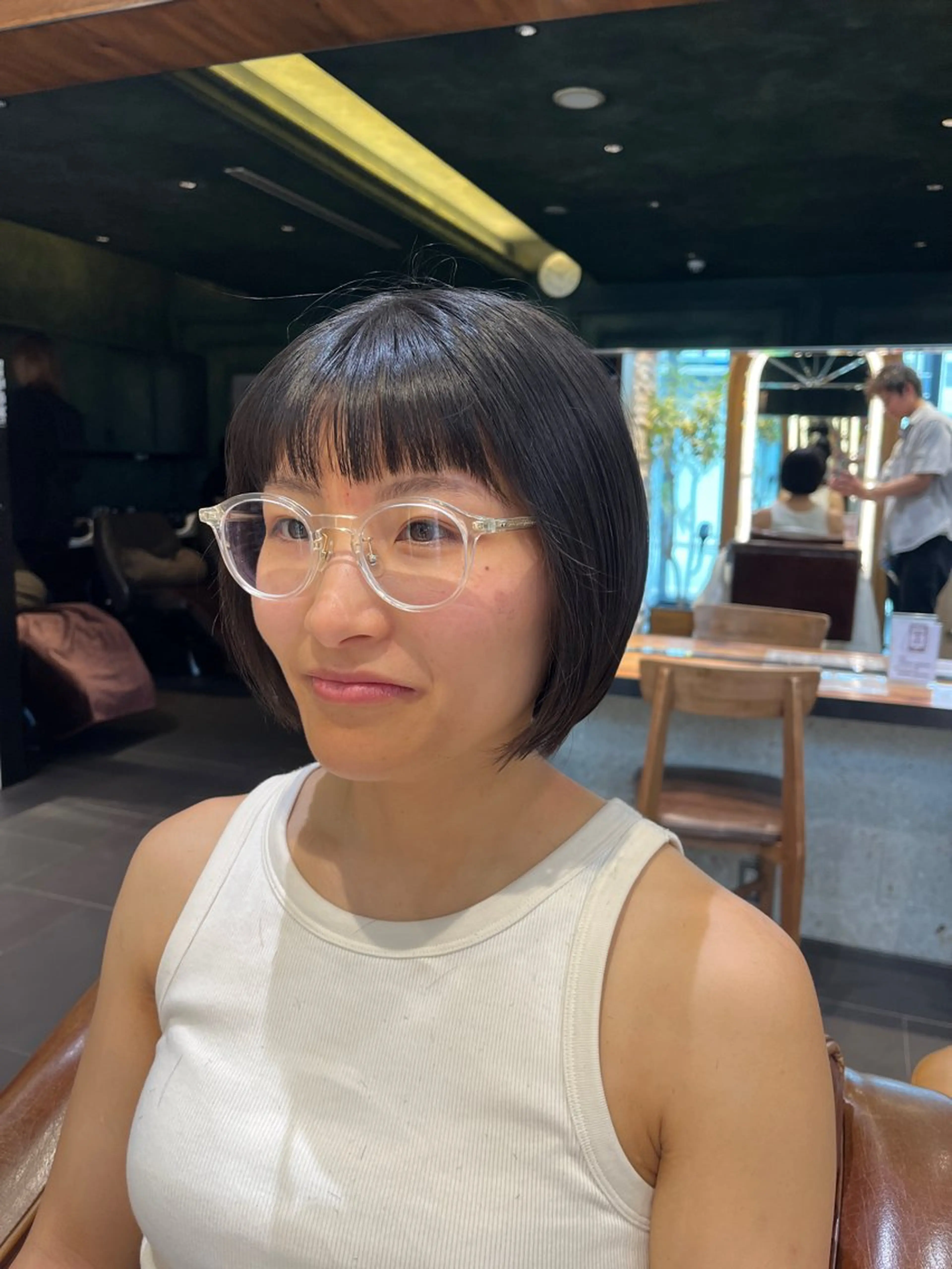 ショート パーマ ボブ 髪質改善 縮毛矯正 MINX 外山 海成/銀座のヘアスタイル