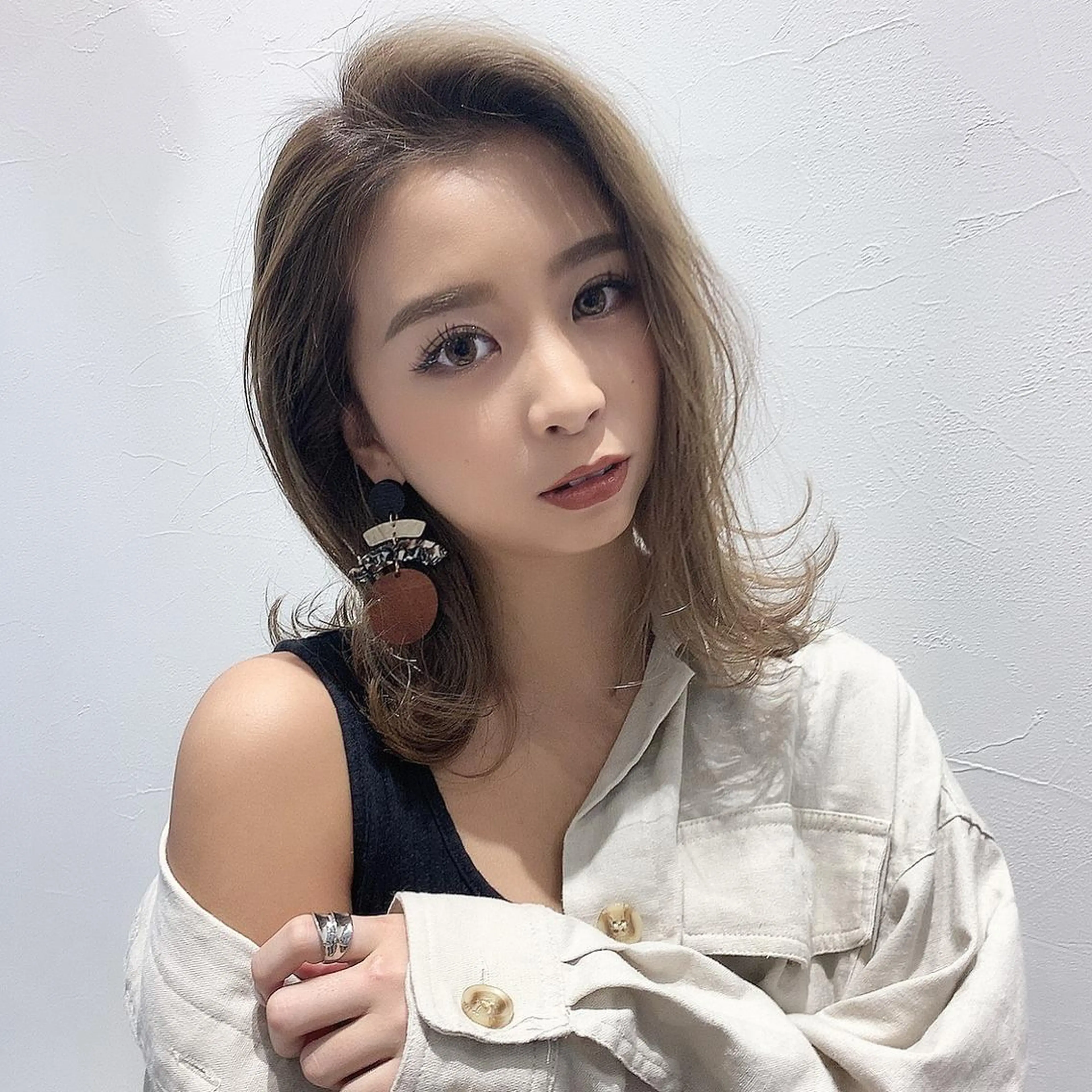 セミロング カラー パーマ ヘアアレンジ 韓国ヘア/髪質改善 /Harunaのヘアスタイル