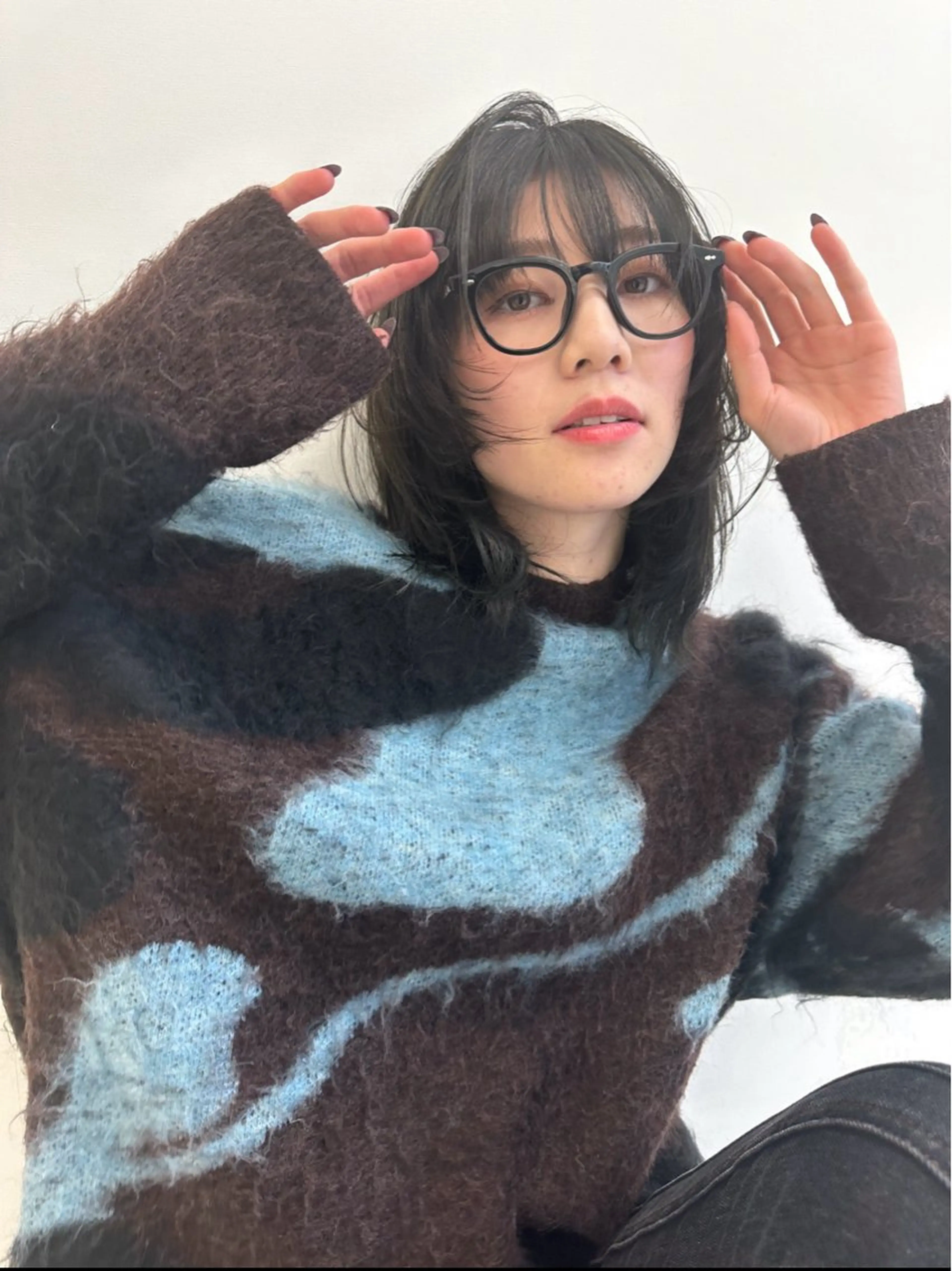 ロング 顔まわりレイヤー 顔周りカット レイヤーカット 小顔カット 髪質改善・縮毛矯正 年間1500名担当♪のヘアスタイル