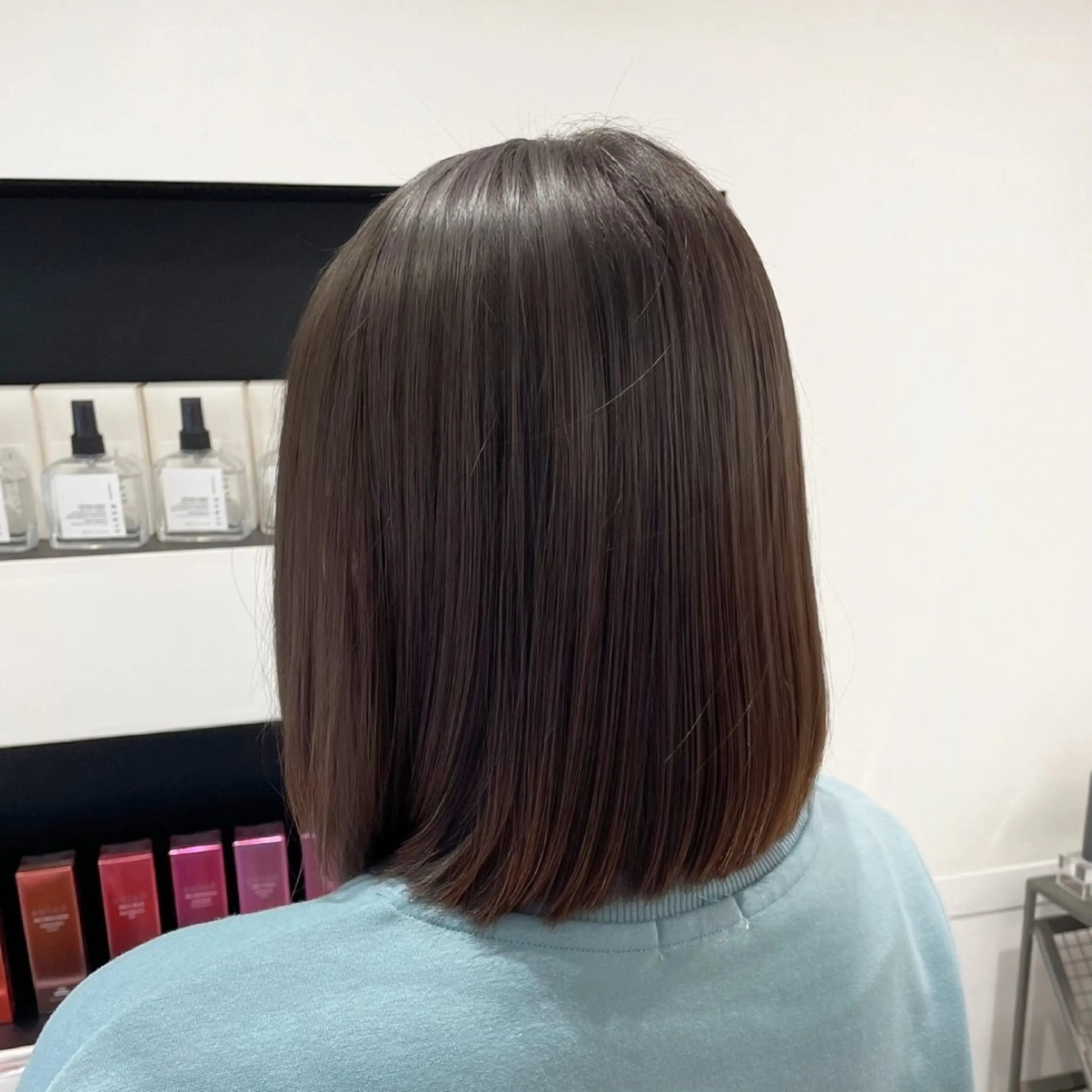 ミディアム カラー パーマ ヘアアレンジ メンズ キッズ ネイル マツエク・マツパ アイブロウ 髪質改善 トリートメント mona/ ストレートスタイル✨のヘアスタイル