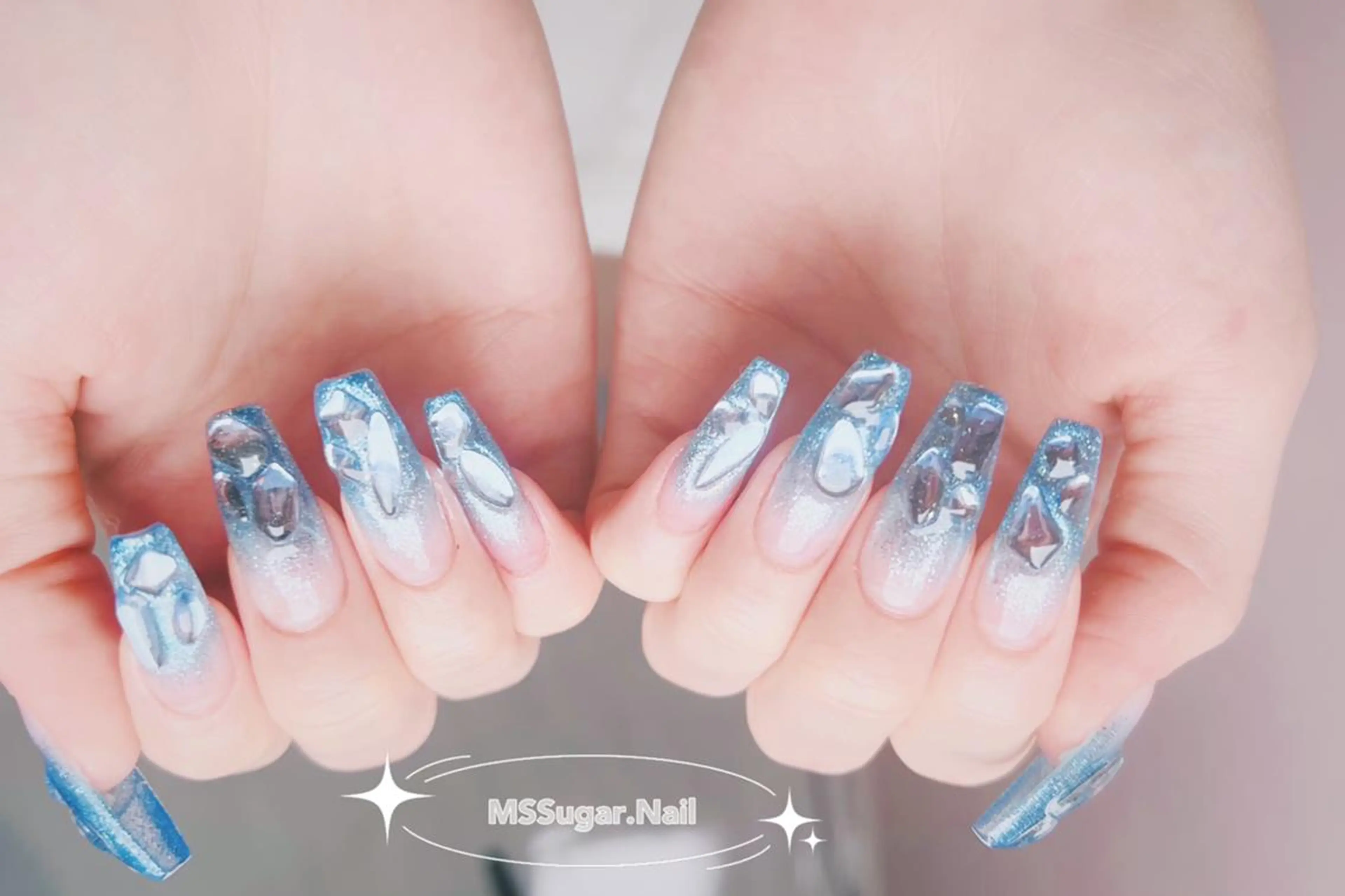 ネイル ロングネイル スカルプネイル ネイルチップ ワンホンネイル MSSugar Nailのネイルデザイン
