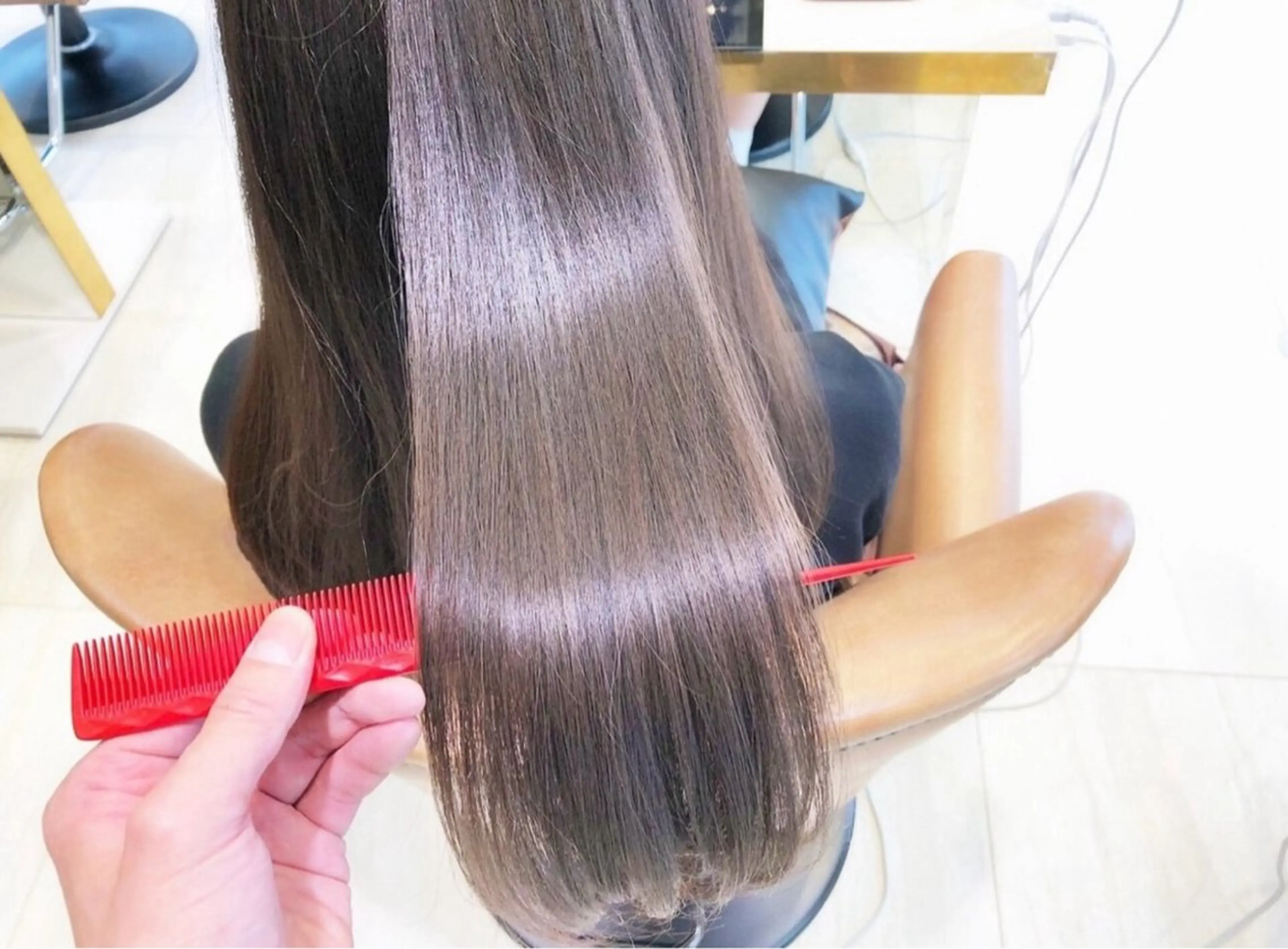 ロング カット 縮毛矯正 【くせ毛解消】縮毛 髪質改善✨たくみ✨のヘアスタイル