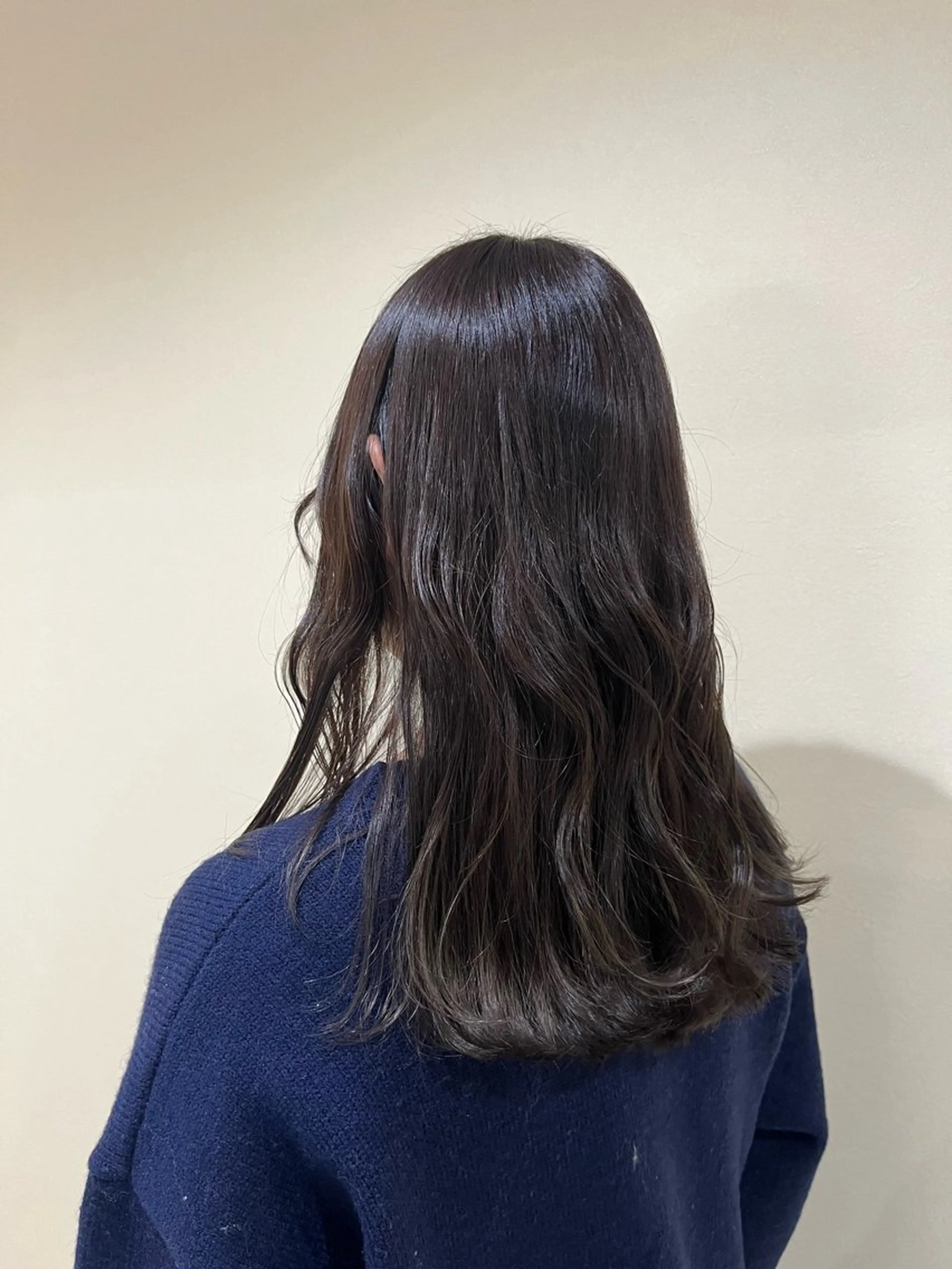 ロング カラー 艶カラー/暗髪/韓国 /着付け/ムカワのヘアスタイル