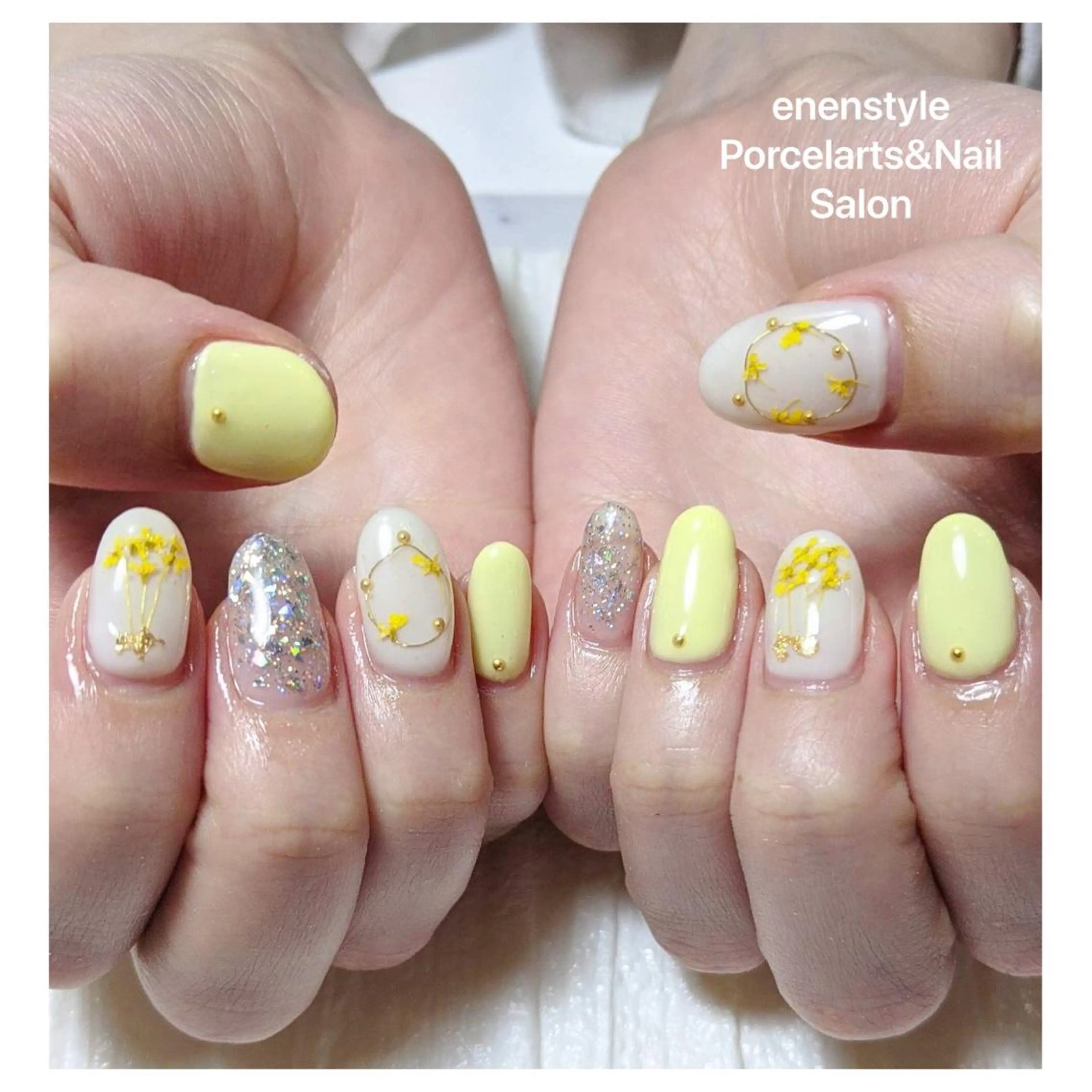 ミディアム ネイル ハンドネイル 👑enen style👑のネイルデザイン