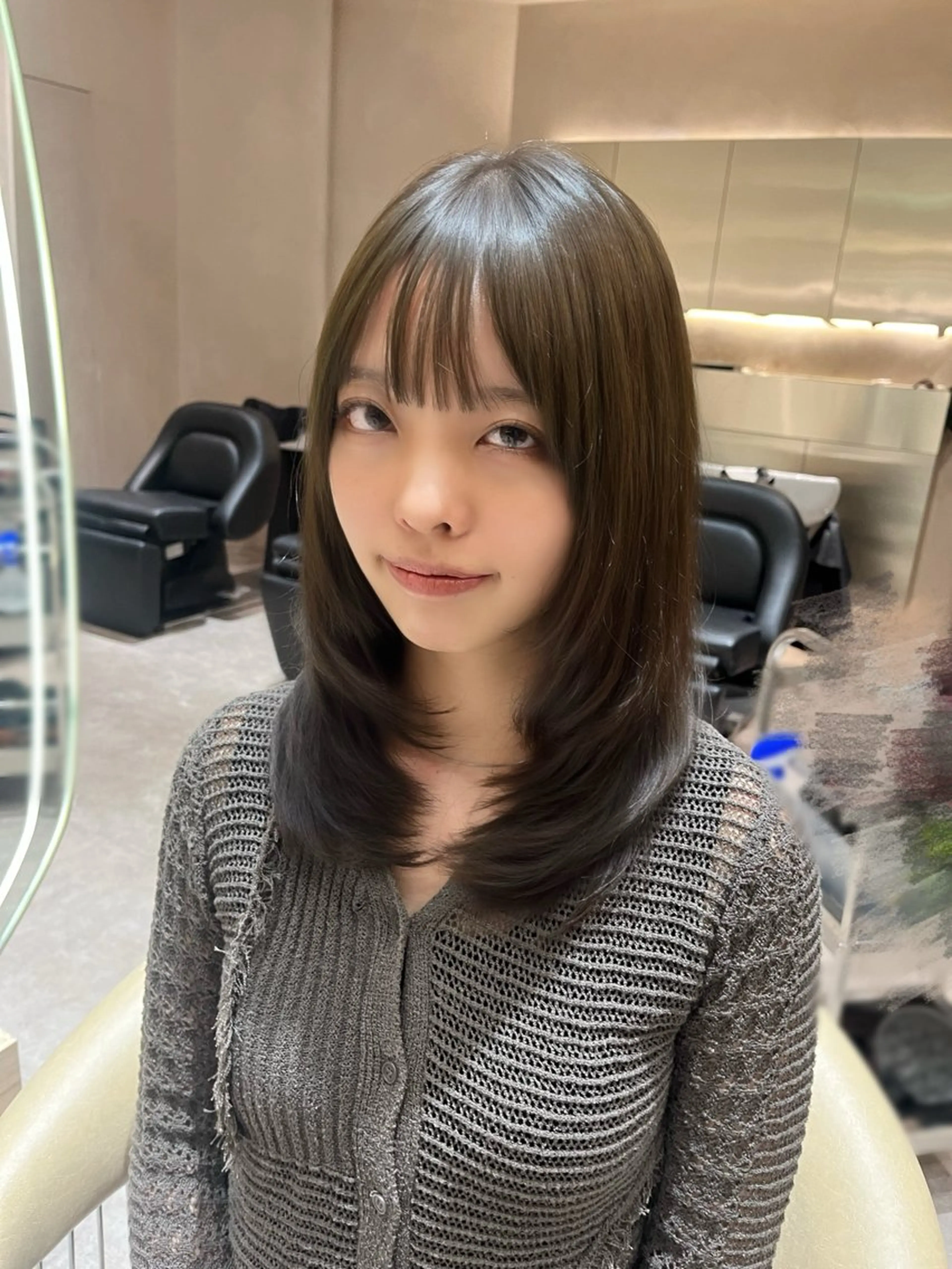 ロング カット 顔周りカット/ 透明感カラー/ユナのヘアスタイル