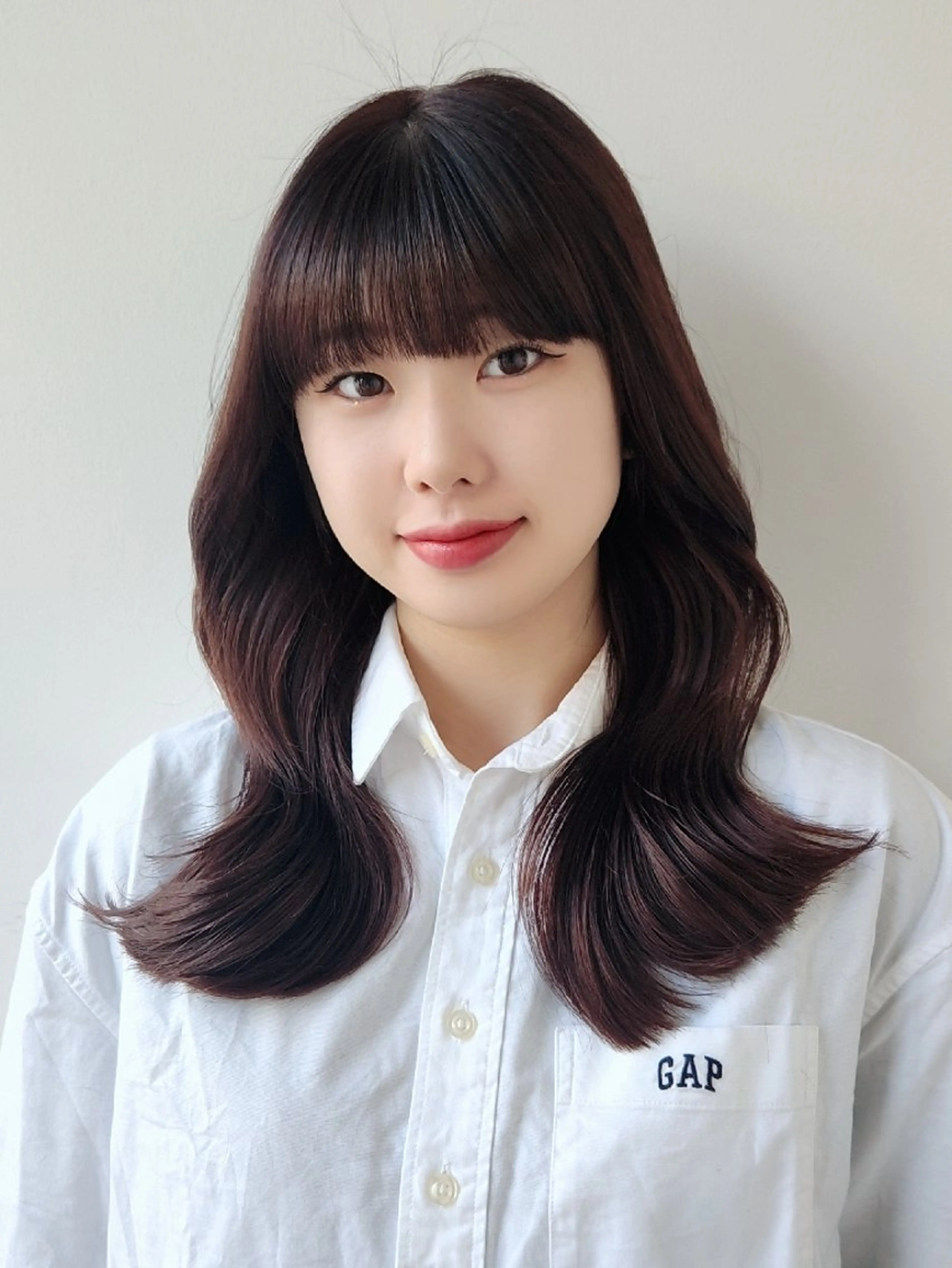 セミロング カラー カット ヘアカラー トリートメント Nanako。/韓国 ハッシュカットのヘアスタイル